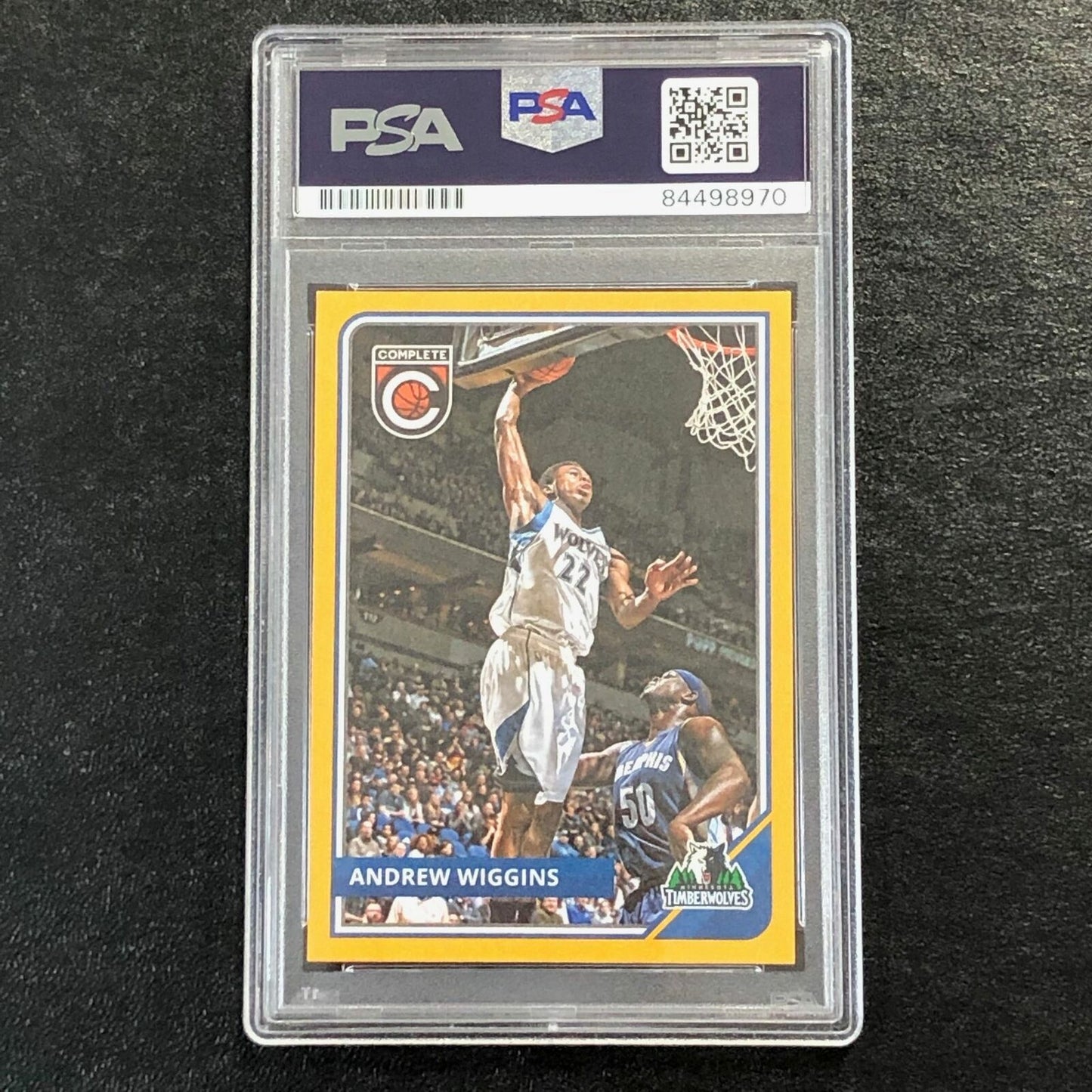 2015-16 Panini Complete #206 Andrew Wiggins Signed Card AUTO PSA Slabbed Minneso