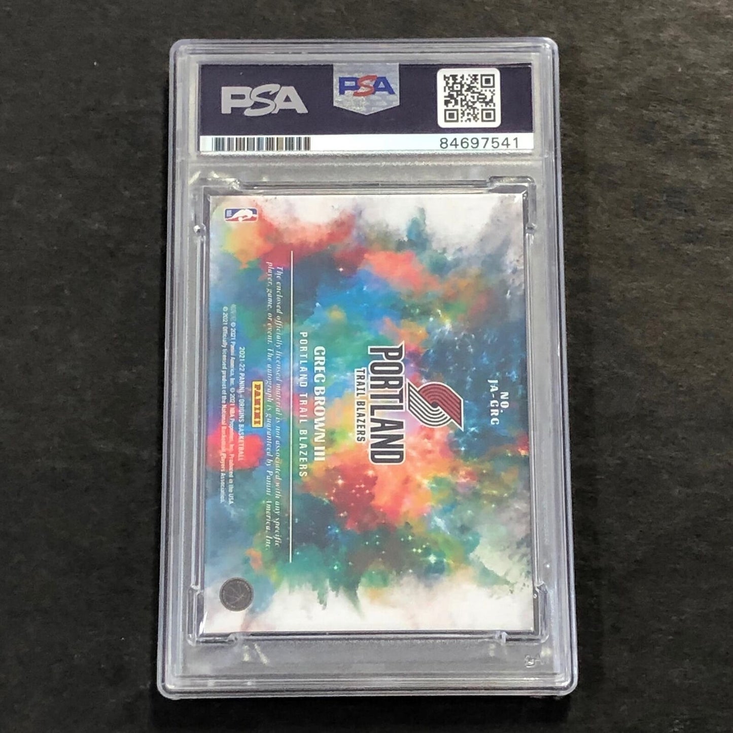 2021-22 Panini Origins #JA-GRG Greg Brown Signed AUTO 10 PSA Slabbed Trailblazer
