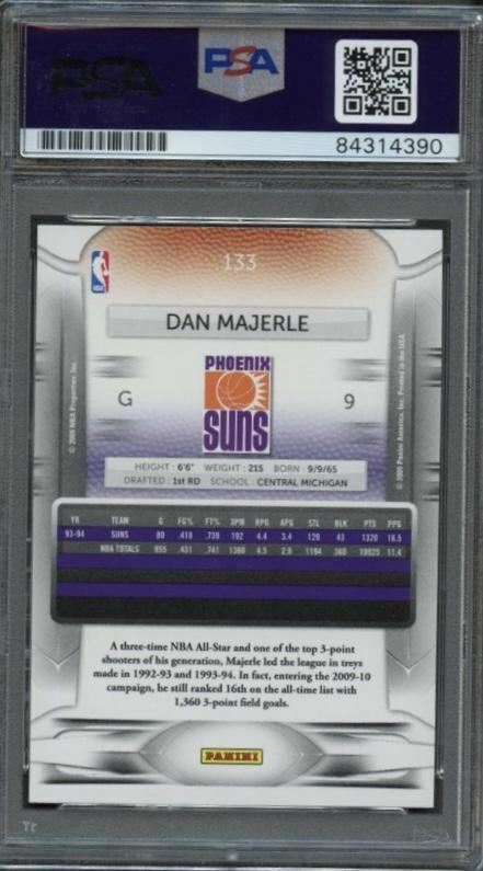 2009-10 Panini Prestige #133 Dan Majerle Signed Card AUTO PSA Slabbed
