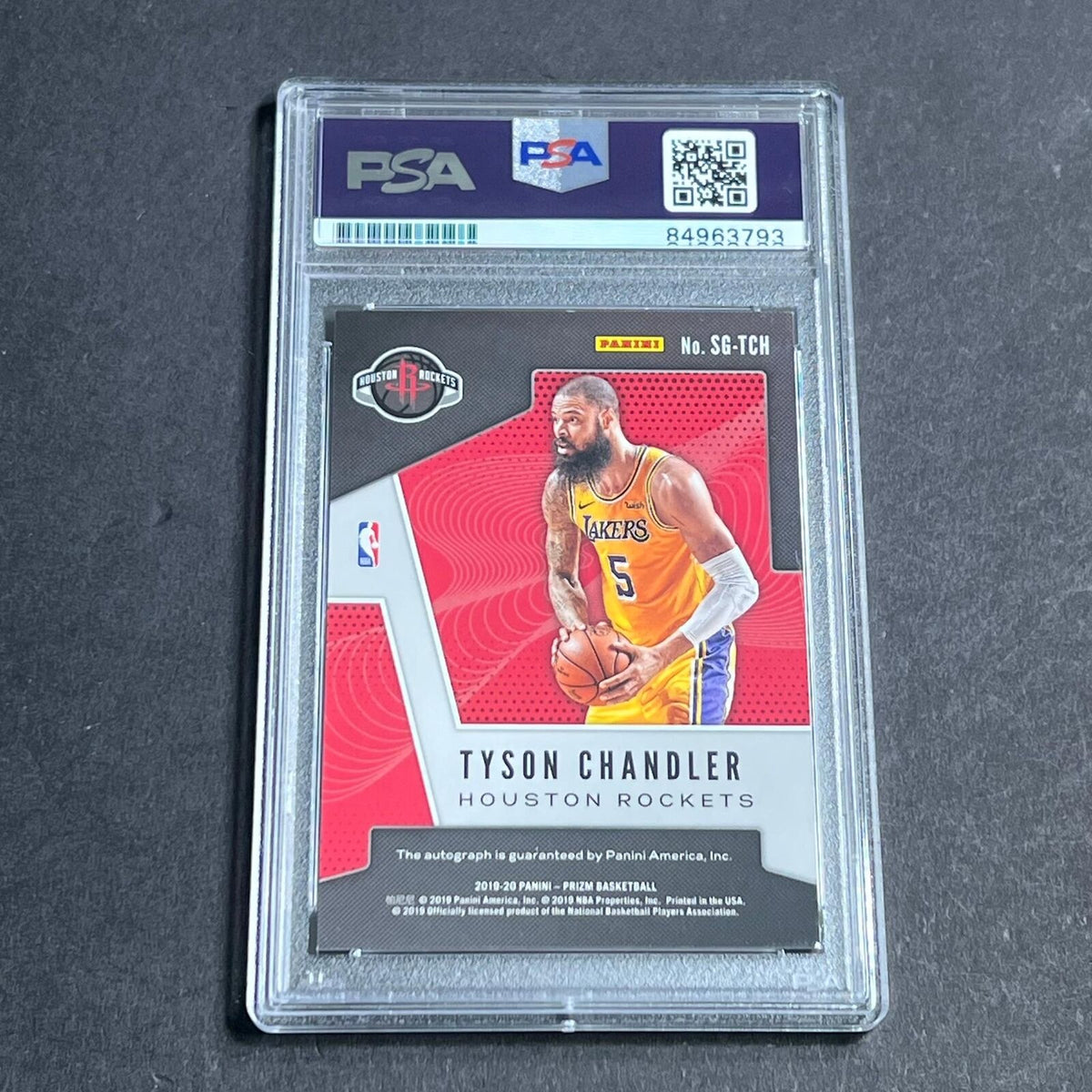 2019-2020 Panini Prizm #SG-TCH Tyson Chandler Signed Card AUTO PSA Slabbed Rocke