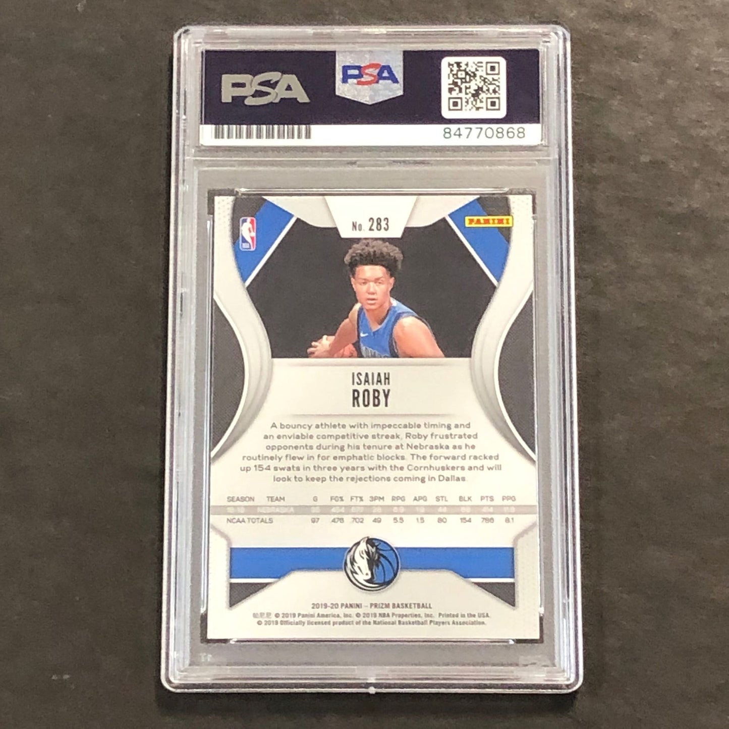 2019-20 Panini Prizm #283 Isaiah Roby Signed Card AUTO 10 PSA Slabbed RC Maveric