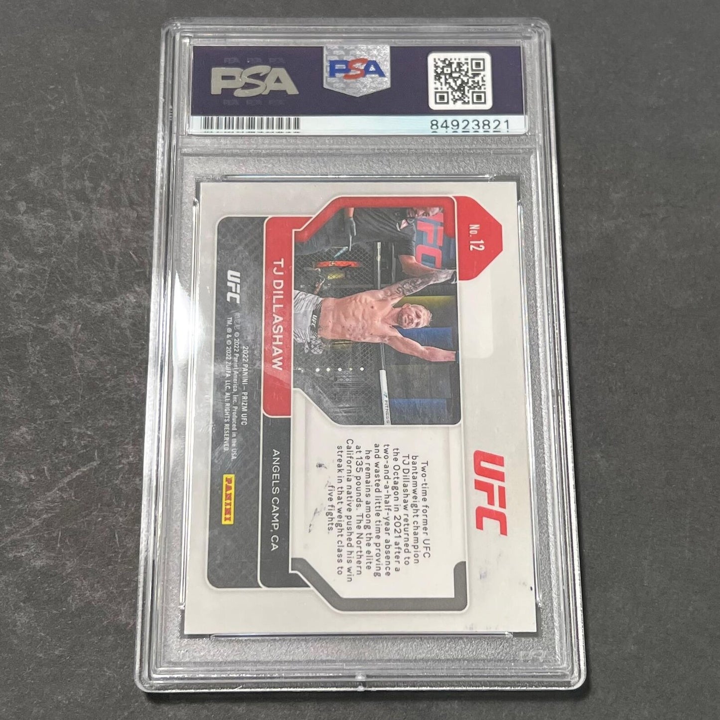 2022 Panini Prizm #12 T.J Dillashaw Signed Card AUTO PSA Slabbed UFC