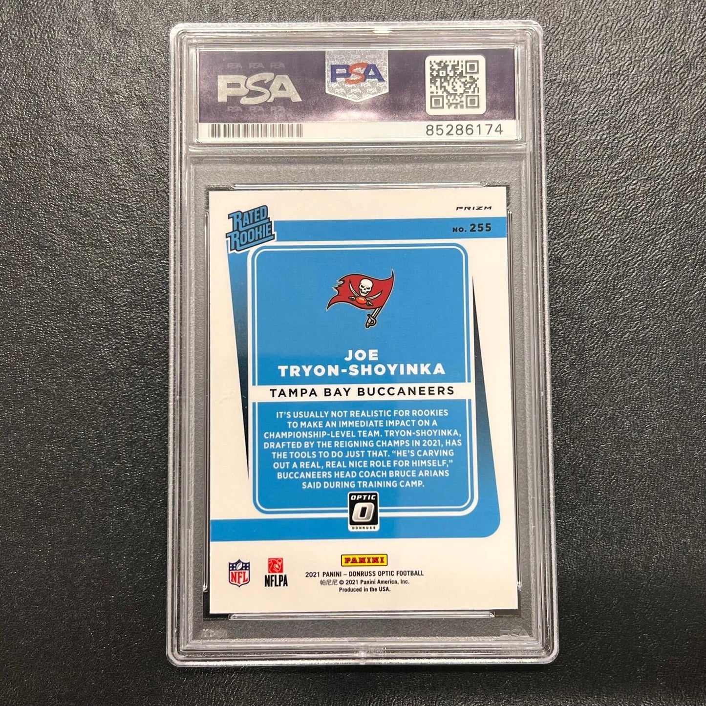 2021 Panini Donruss Optic #255 Joe Tryon-Shoyinka Signed Card AUTO PSA Slabbed B