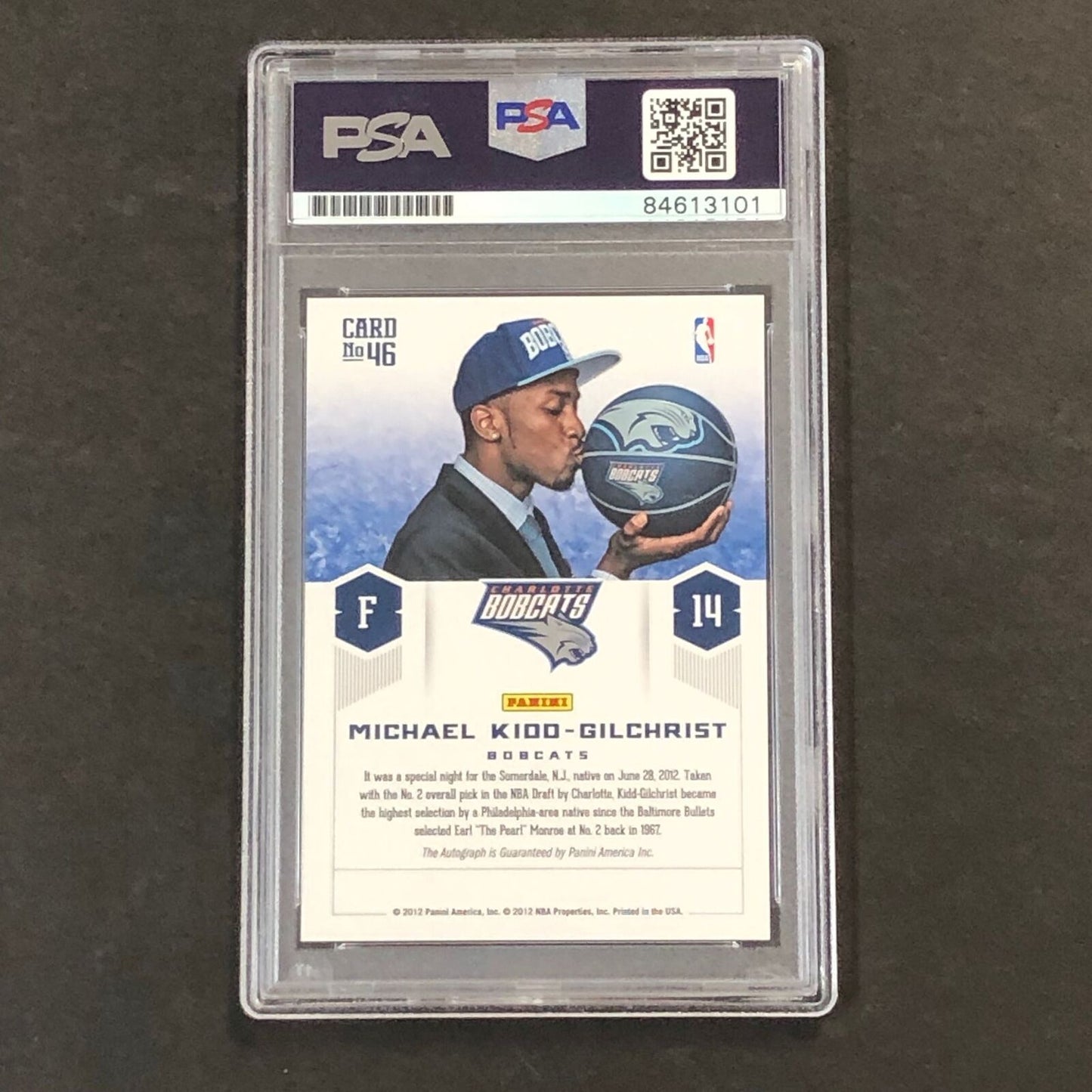 2012-13 Panini Prestige PRESTIGIOUS PICKS #46 Michael Kidd-Gilchrist Signed Card