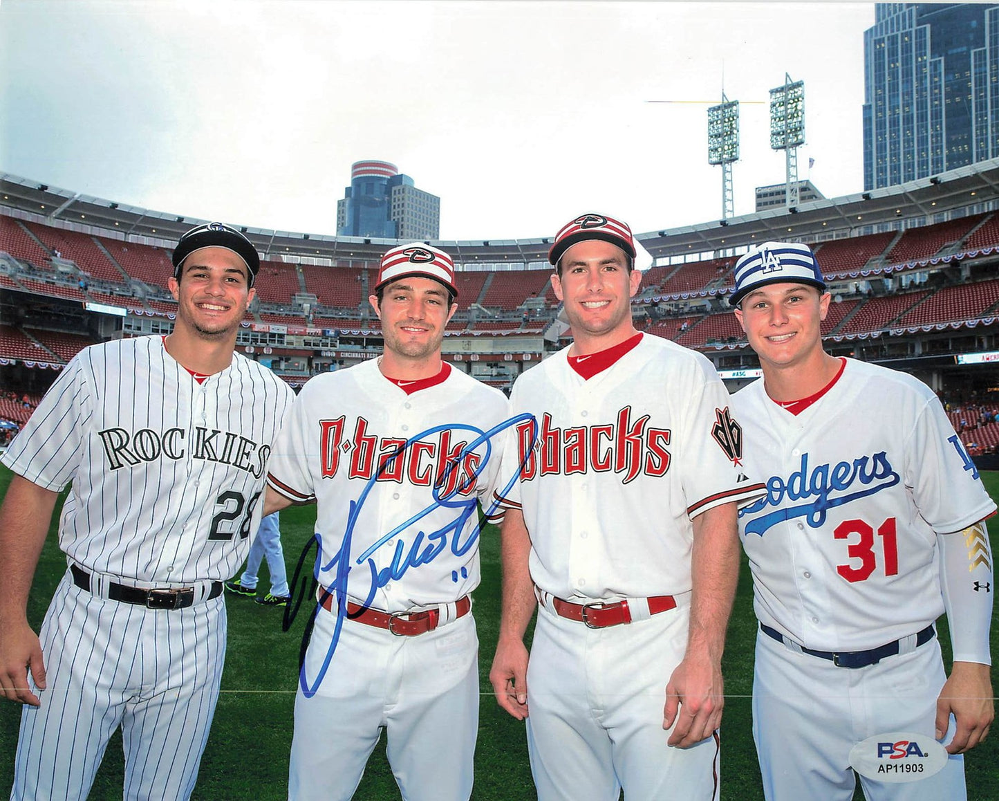 A.J. Pollock Signed 8x10 Photo PSA Arizona Diamondbacks