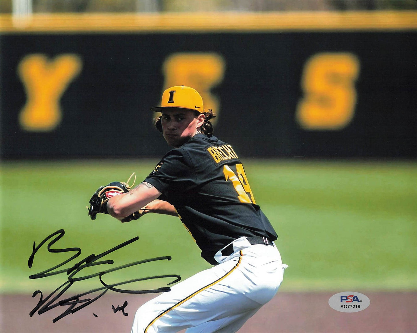 Brody Brecht Signed photo PSA Iowa Hawkeyes