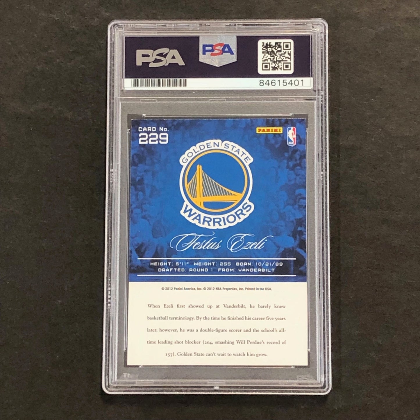 2012-13 PANINI PRESTIGE #229 FESTUS EZELI Signed Card AUTO PSA Slabbed RC Warrio