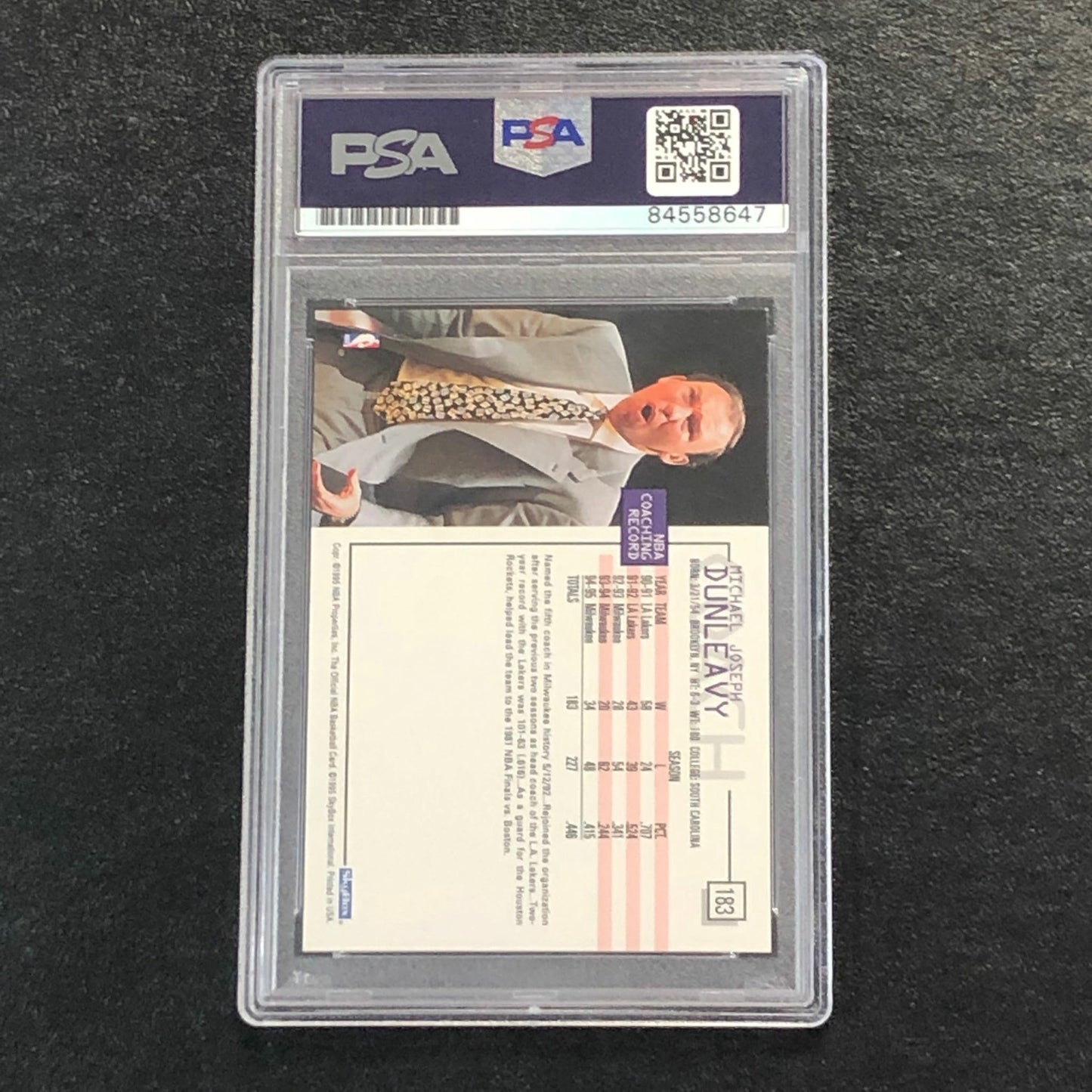 1995-96 NBA Hoops #183 Mike Dunleavy Signed Card AUTO PSA/DNA Slabbed Bucks