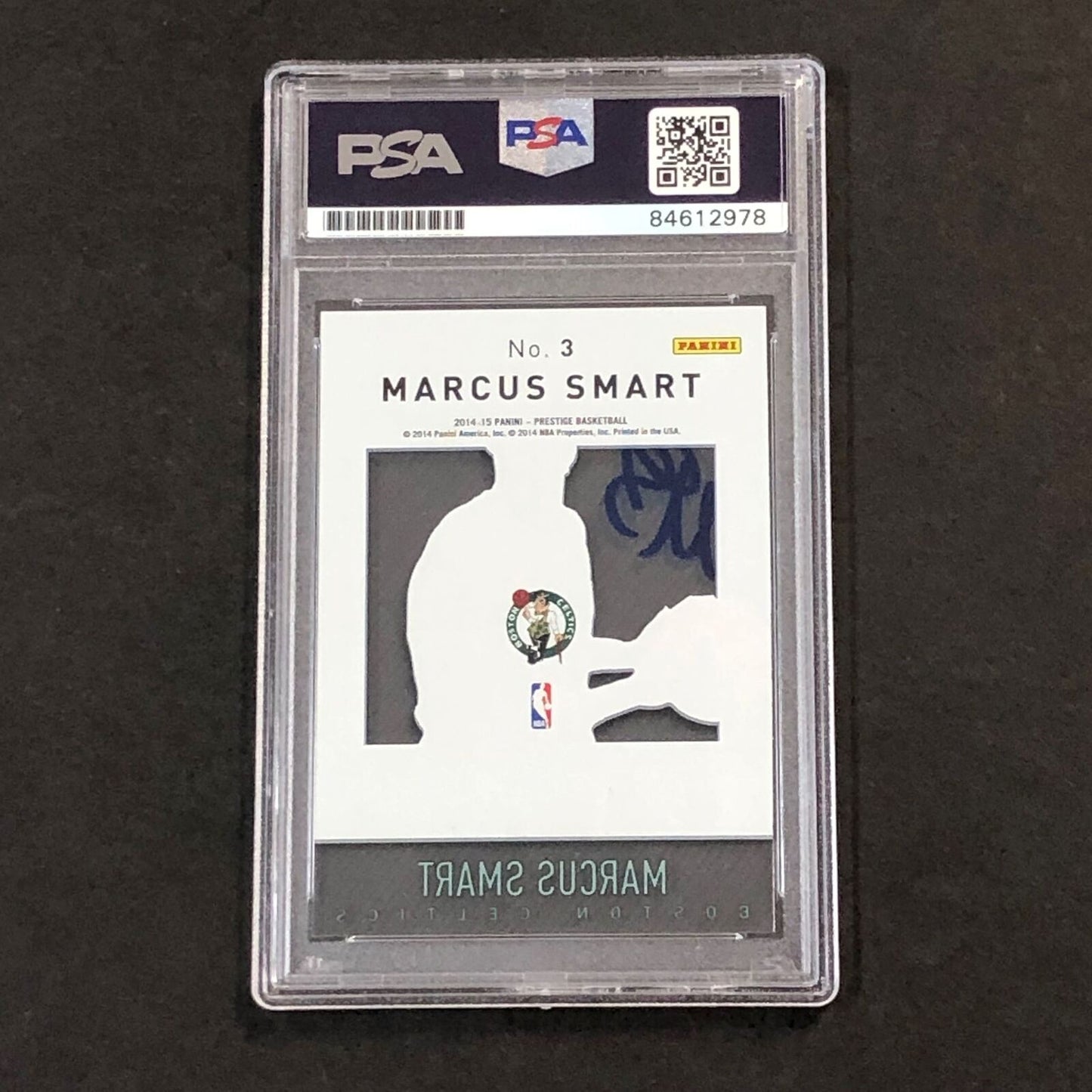 2014-15 Panini Prestige Acetate ROOKIE #3 Marcus Smart Signed Card AUTO PSA/DNA