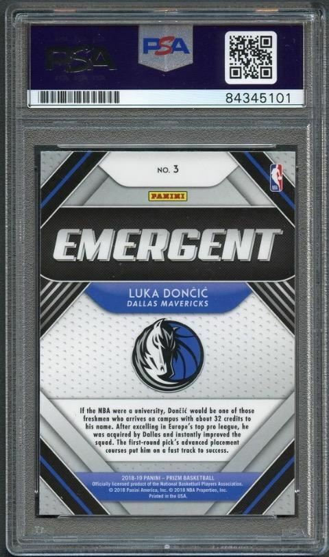 2018-19 PANINI PRIZM #3 Luka Doncic Signed Card AUTO PSA Slabbed Mavericks