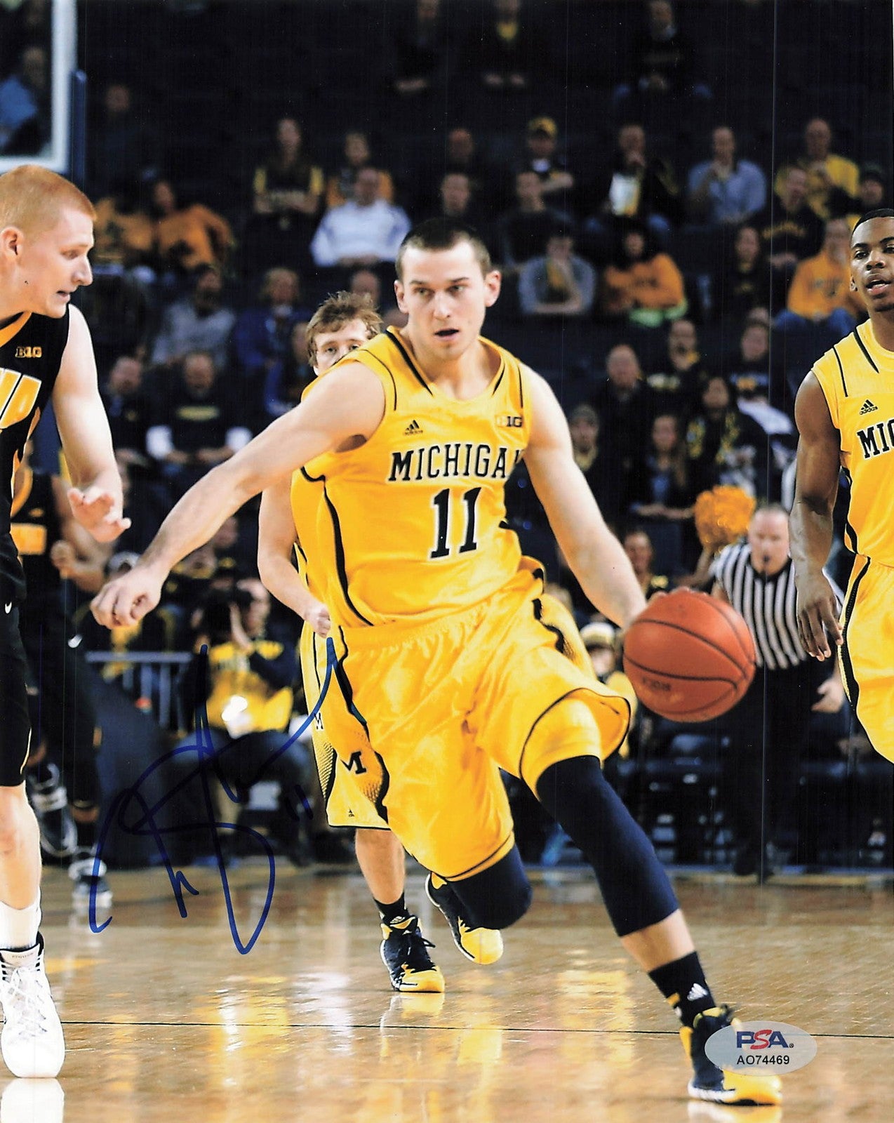 Nik Stauskas Signed 8x10 Photo PSA Michigan Wolverines