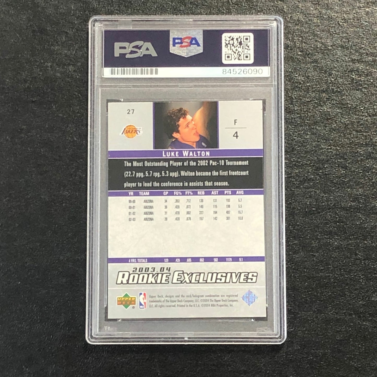 2003 Upper Deck Star Rookie #27 Luke Walton Signed Card AUTO PSA Slabbed RC Lake