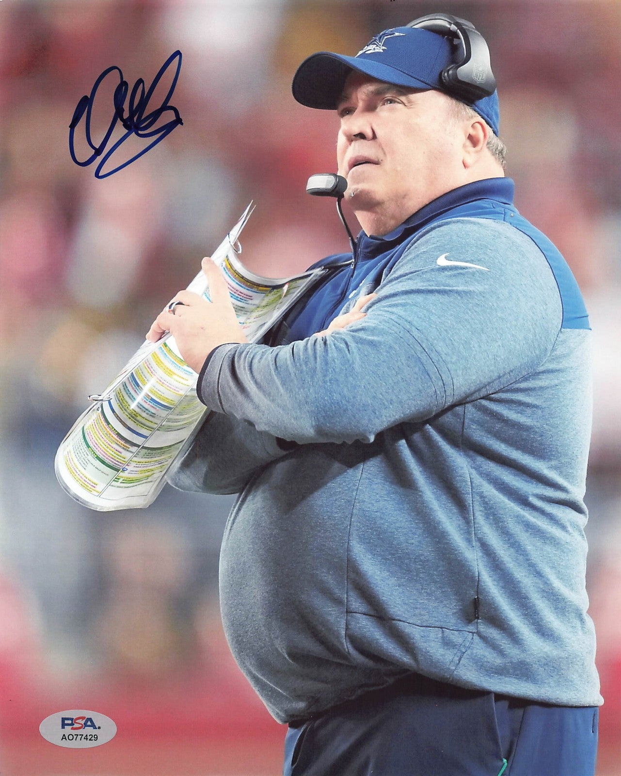 Coach Mike Mccarthy PSA 8x10 Photo Dallas Cowboys Autographed