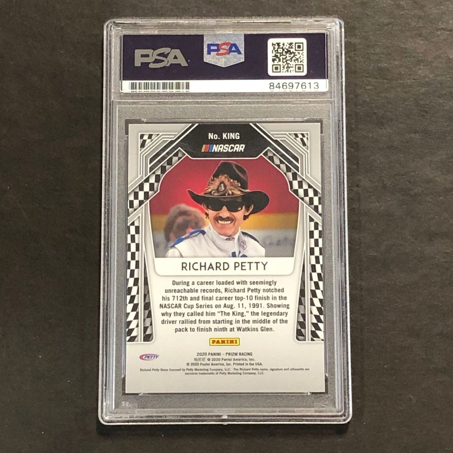2020 Panini Prizm Racing #KING Richard Petty Signed Card AUTO PSA Slabbed Nascar