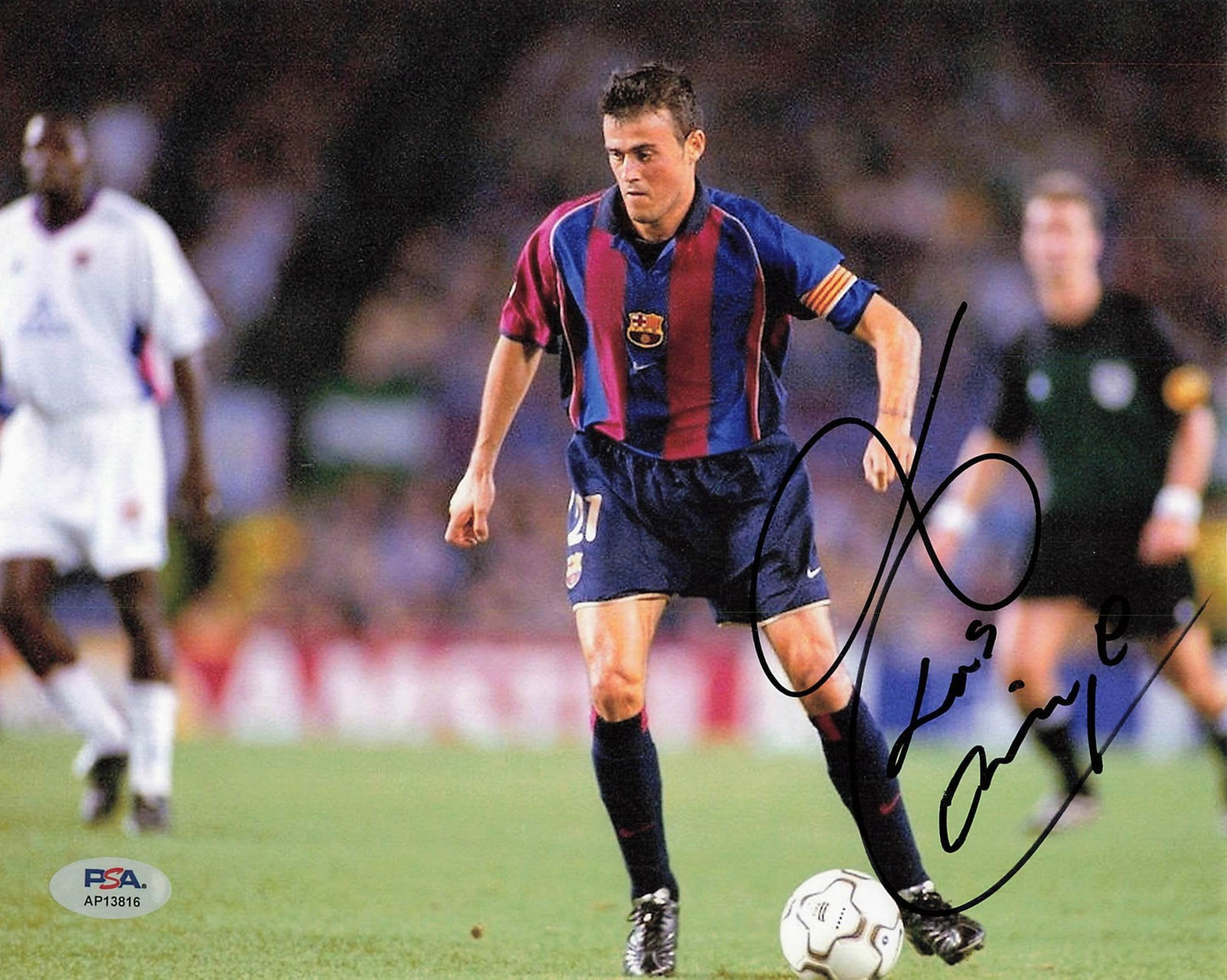 Luis Enrique Signed 8x10 Photo PSA FC Barcelona Soccer