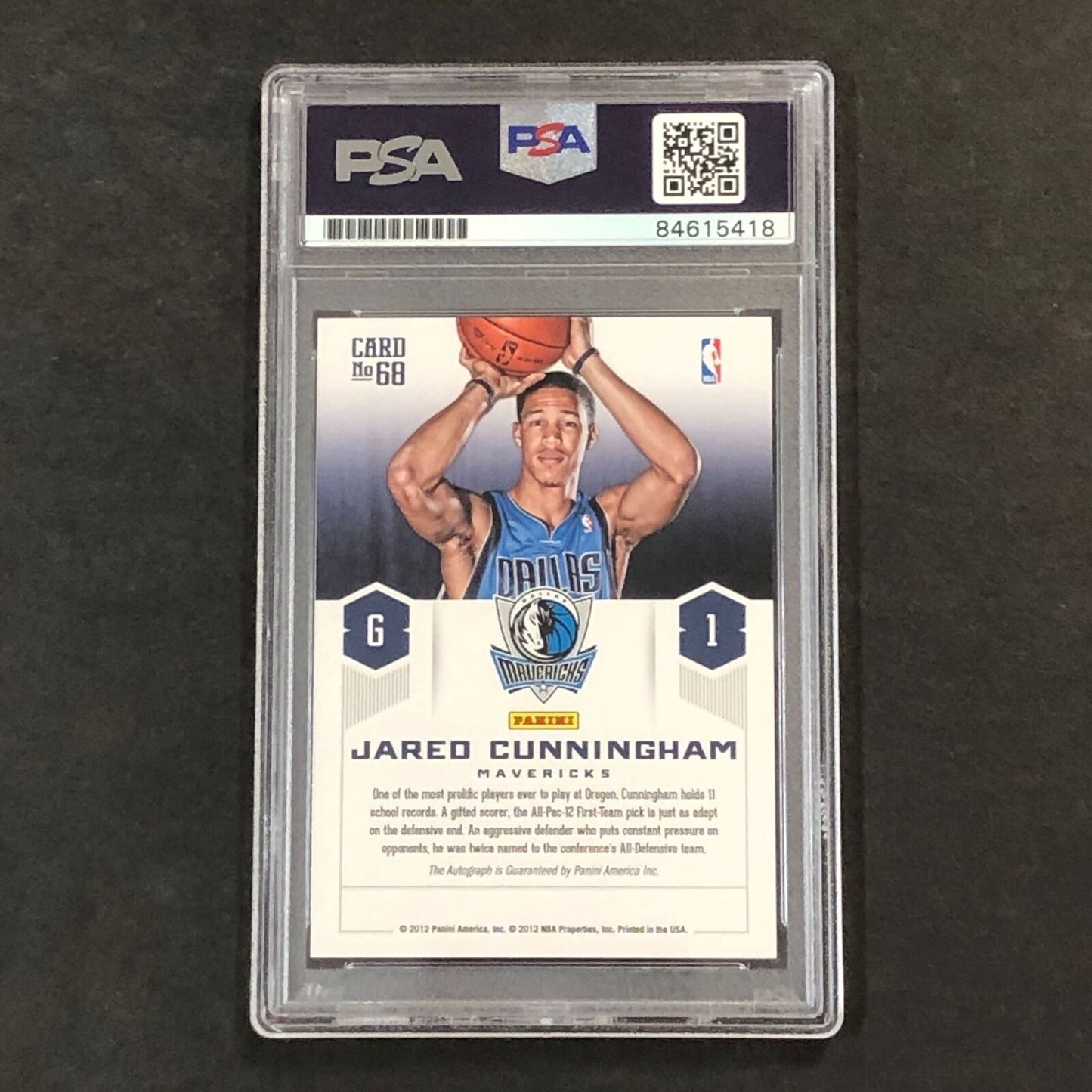2012-13 Panini Prestige Prestigious Picks #68 Jared Cunningham Signed Card AUTO
