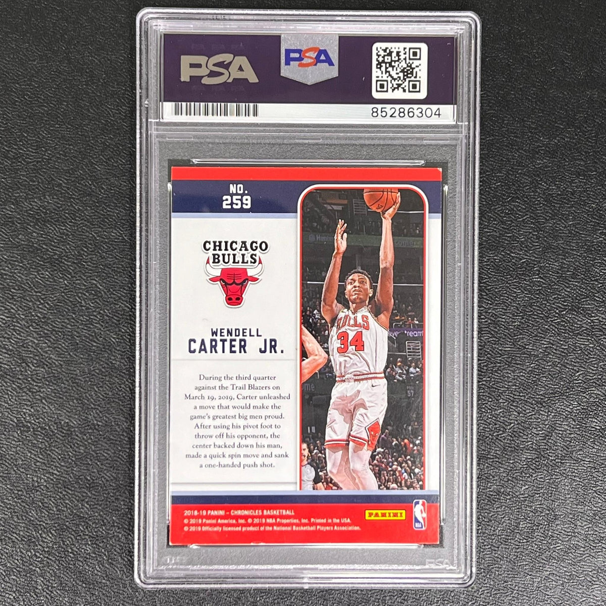 2018-19 Panini Chronicles Marquee #259 Wendell Carter Jr. Signed Card AUTO AUTO