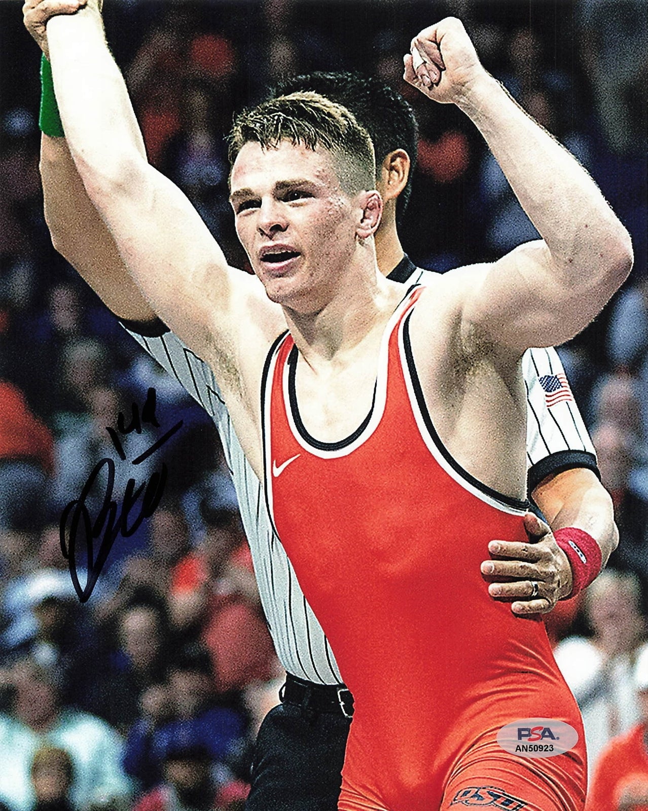 Boo Lewallen Signed 8x10 Photo PSA/DNA Oregon State Beavers Wrestling Autographe