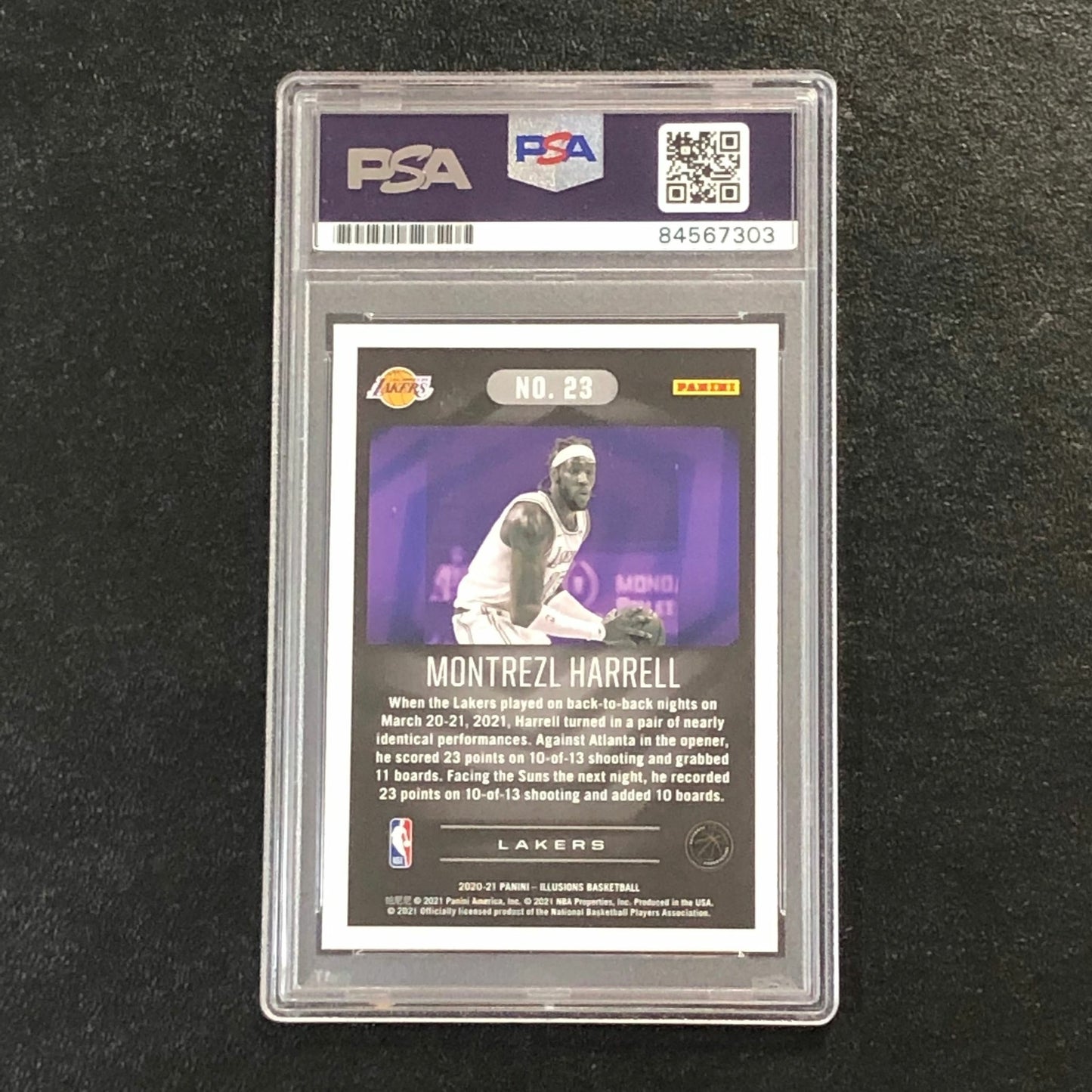 2020-21 PANINI ILLUSIONS #23 Montrezl Harrell Signed Card AUTO 10 PSA Slabbed La