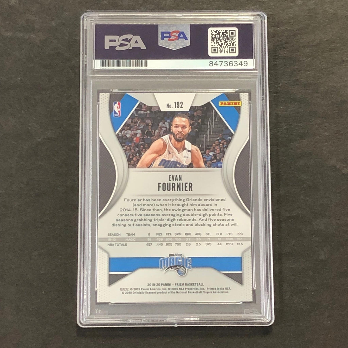 2019-20 Panini Prizm #192 EVAN FOURNIER Signed Card AUTO PSA Slabbed Magic