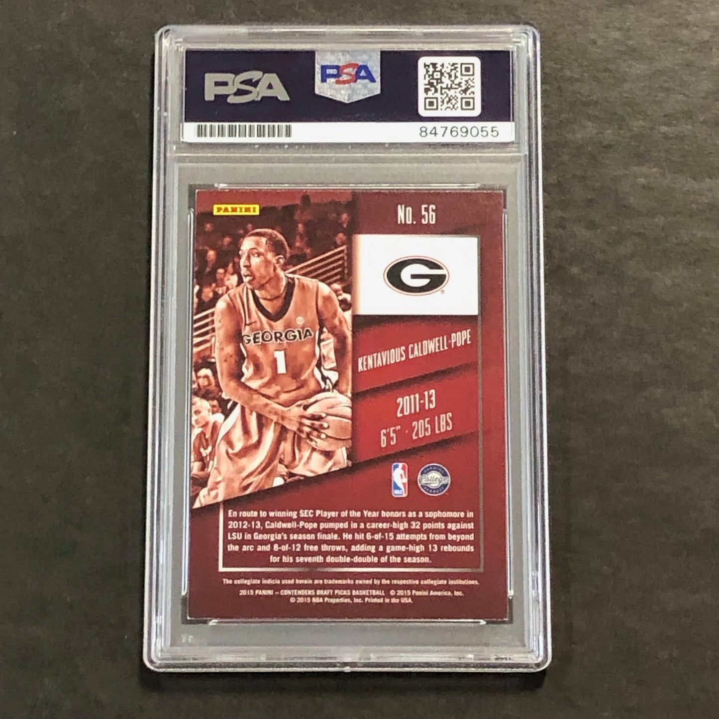 2015 Panini Contenders #56 Kentavious Caldwell-Pope Signed Card AUTO 9 PSA Slabb