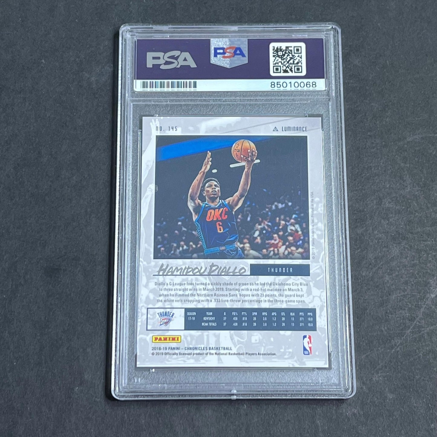 2020-21 Panini Mosaic #145 Hamidou Diallo Signed Card AUTO PSA Slabbed RC Thunde