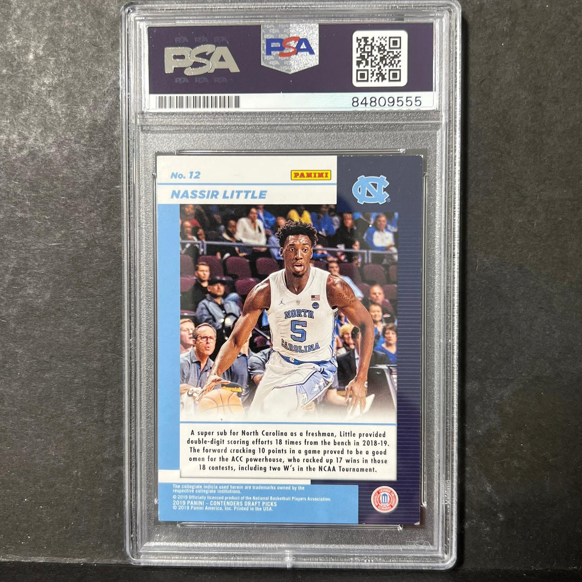 2019 Panini Contenders Draft Picks #12 NASSIR LITTLE Signed Rookie Card AUTO PSA
