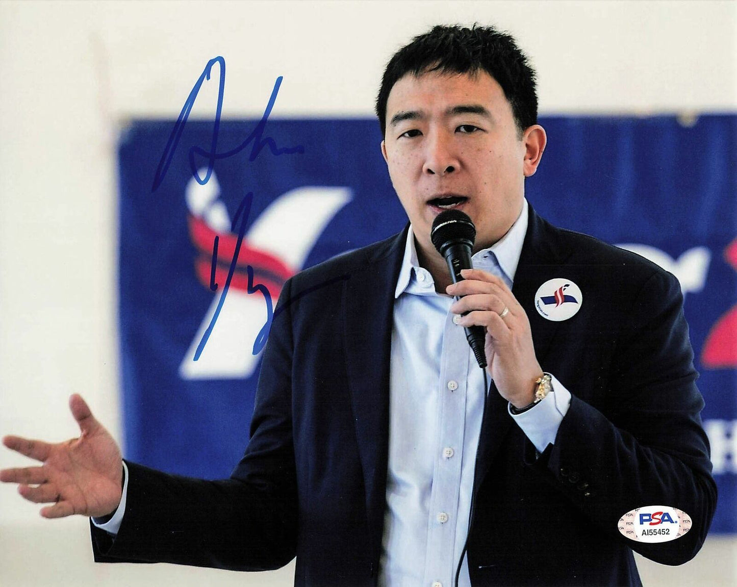 ANDREW YANG signed 8x10 photo PSA/DNA Autographed