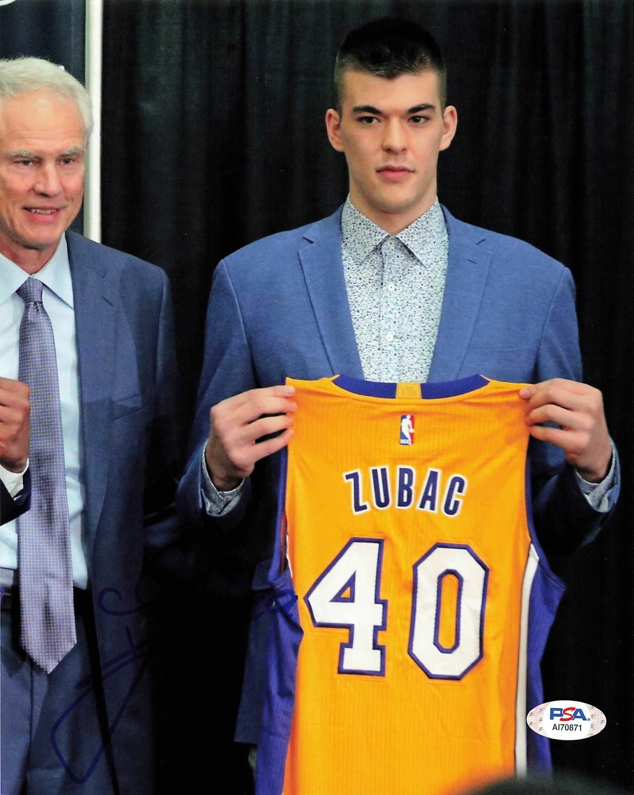 Ivica Zubac signed 8x10 photo PSA/DNA Los Angeles Lakers Autographed