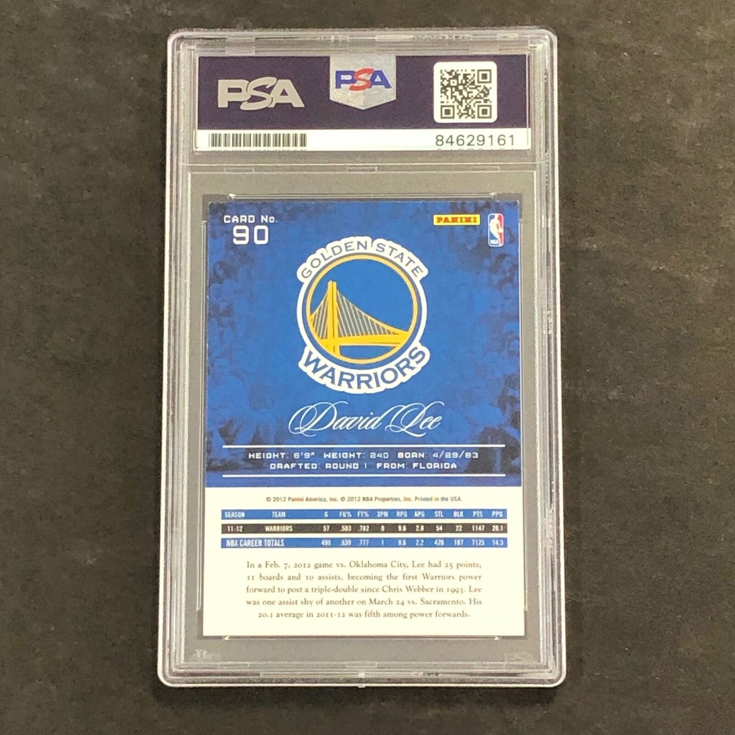 2012-13 Panini Prestige #90 David Lee Signed Card AUTO 10 PSA Slabbed
