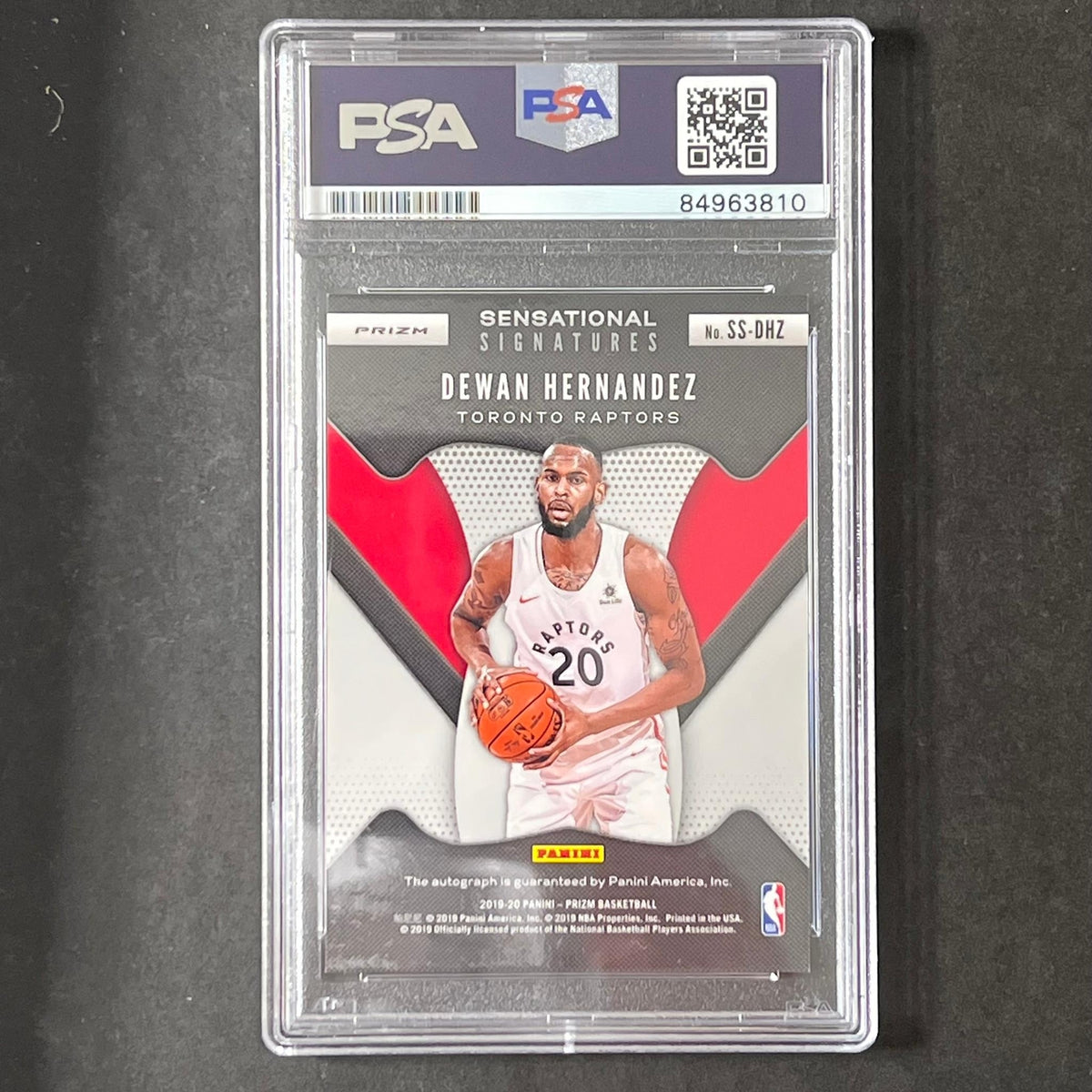2019-20 Panini Prizm #SS-DHZ Dewan Hernandez Signed Card AUTO PSA Slabbed Raptor