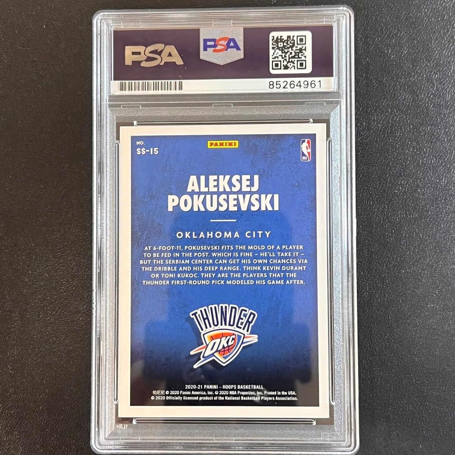 2020-21 Panini Chronicles #SS-15 Aleksej Pokusevski Signed Card AUTO PSA Slabbed
