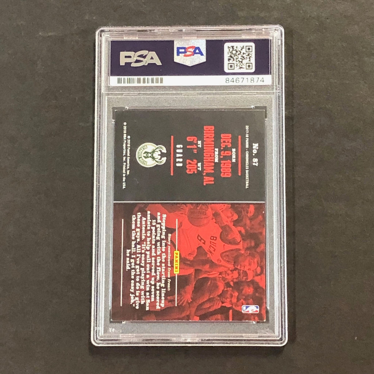 2018-19 Panini Chronicles #87 Eric Bledsoe Signed Card PSA Slabbed