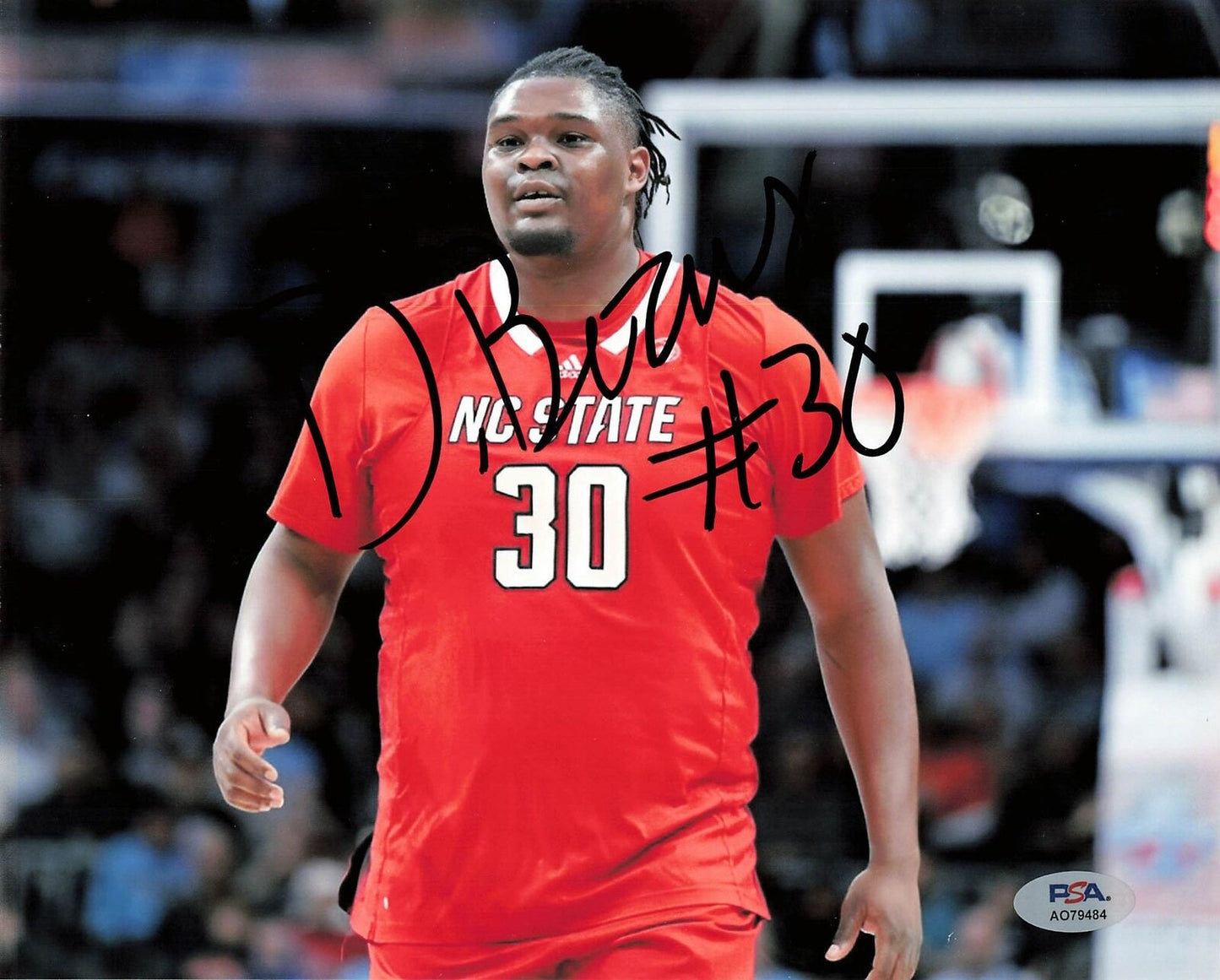 D.J Burns Jr. signed 8x10 photo PSA/DNA Autographed N.C. State