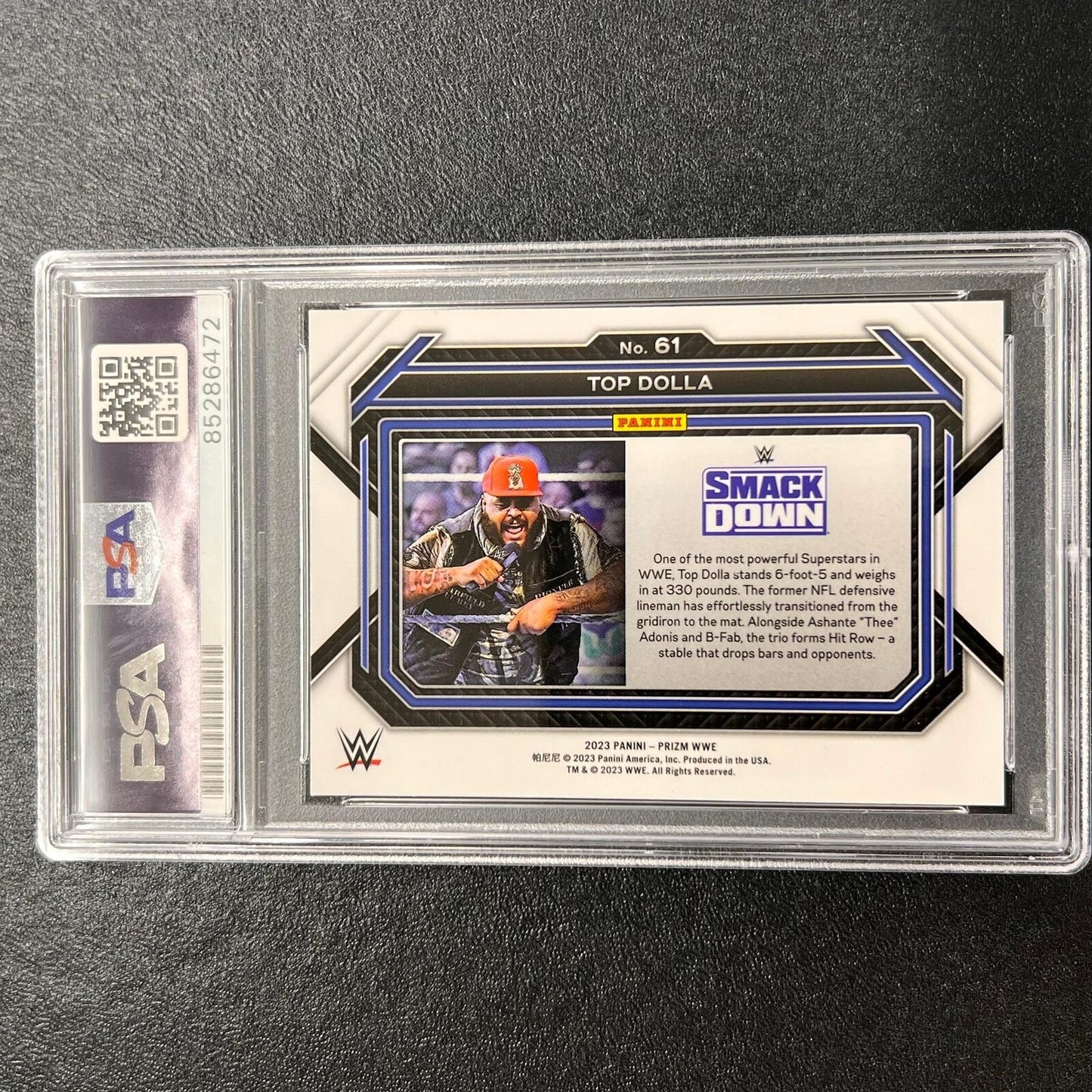 2023 Panini Prizm Smackdown #61 Top Dolla Signed Card AUTO PSA/DNA Slabbed WWE R