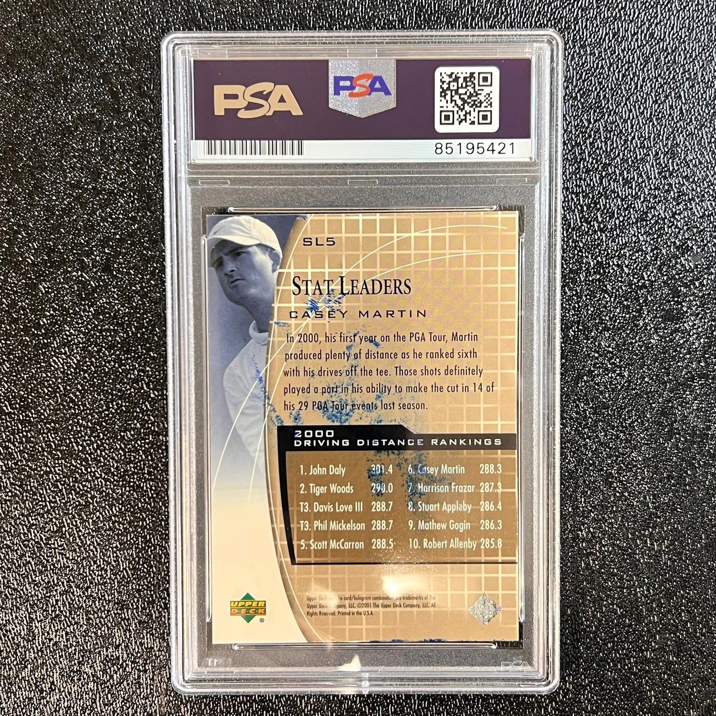2000 Upper Deck #SL5 Casey Martin Signed Card PSA/DNA Autographed AUTO Slabbed G