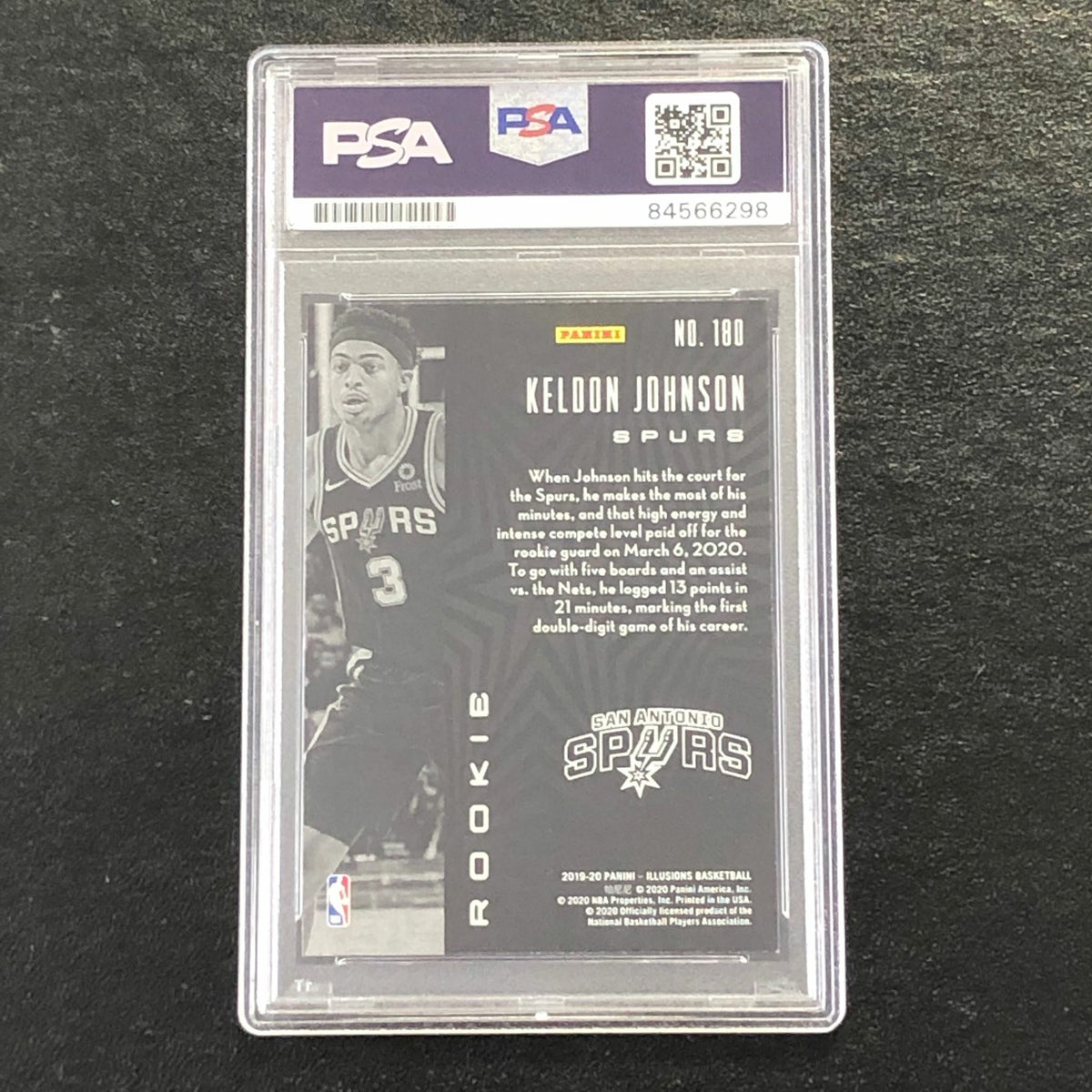 2019 Panini Illusions #180 Keldon Johnson Signed Card Auto 10 PSA Slabbed RC Spu