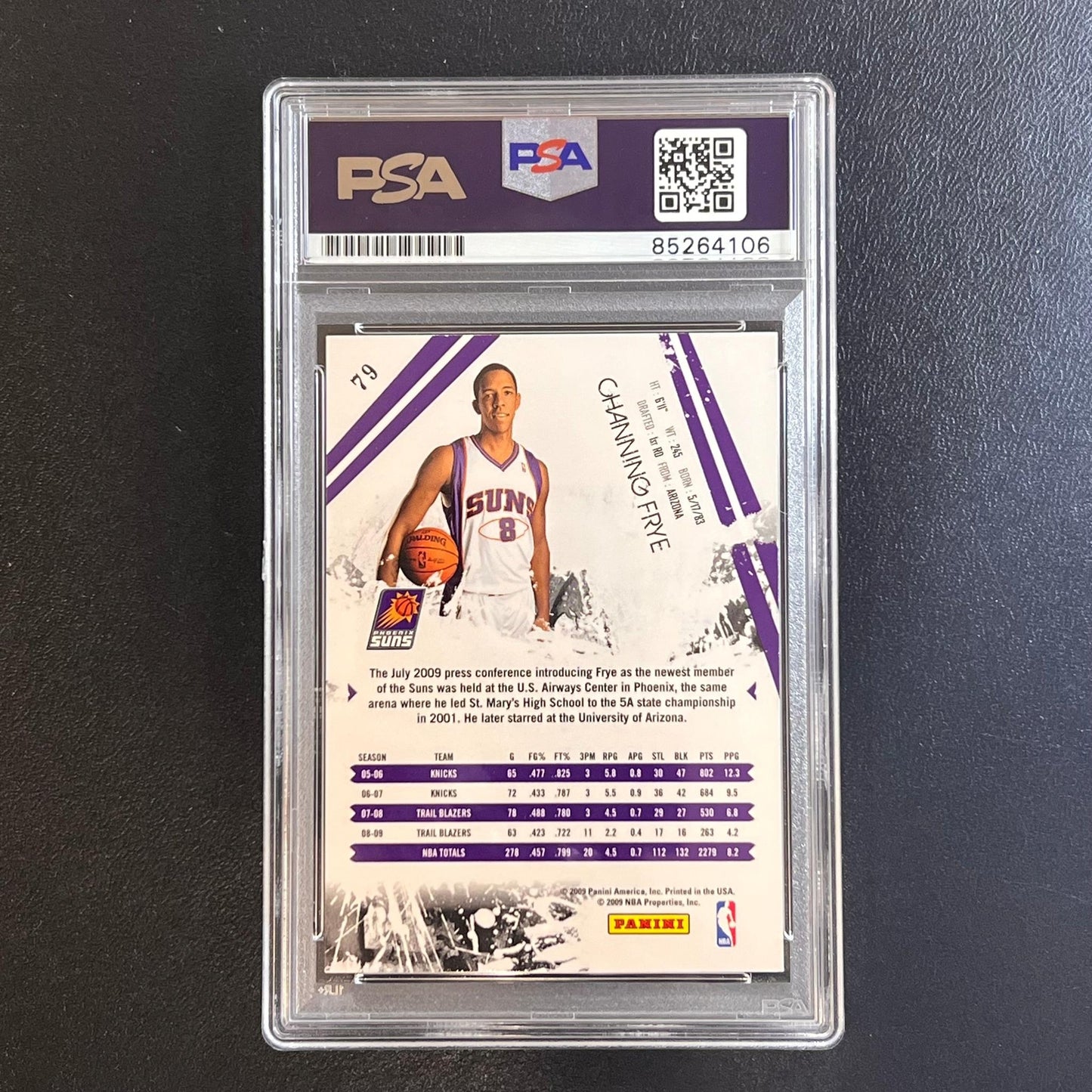 2009-10 Panini Rookies & Stars #79 Channing Frye Signed Card AUTO PSA Slabbed Su