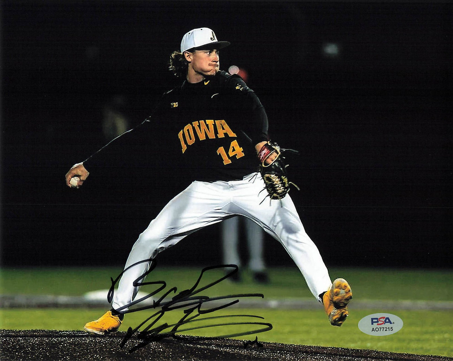 Brody Brecht Signed photo PSA Iowa Hawkeyes