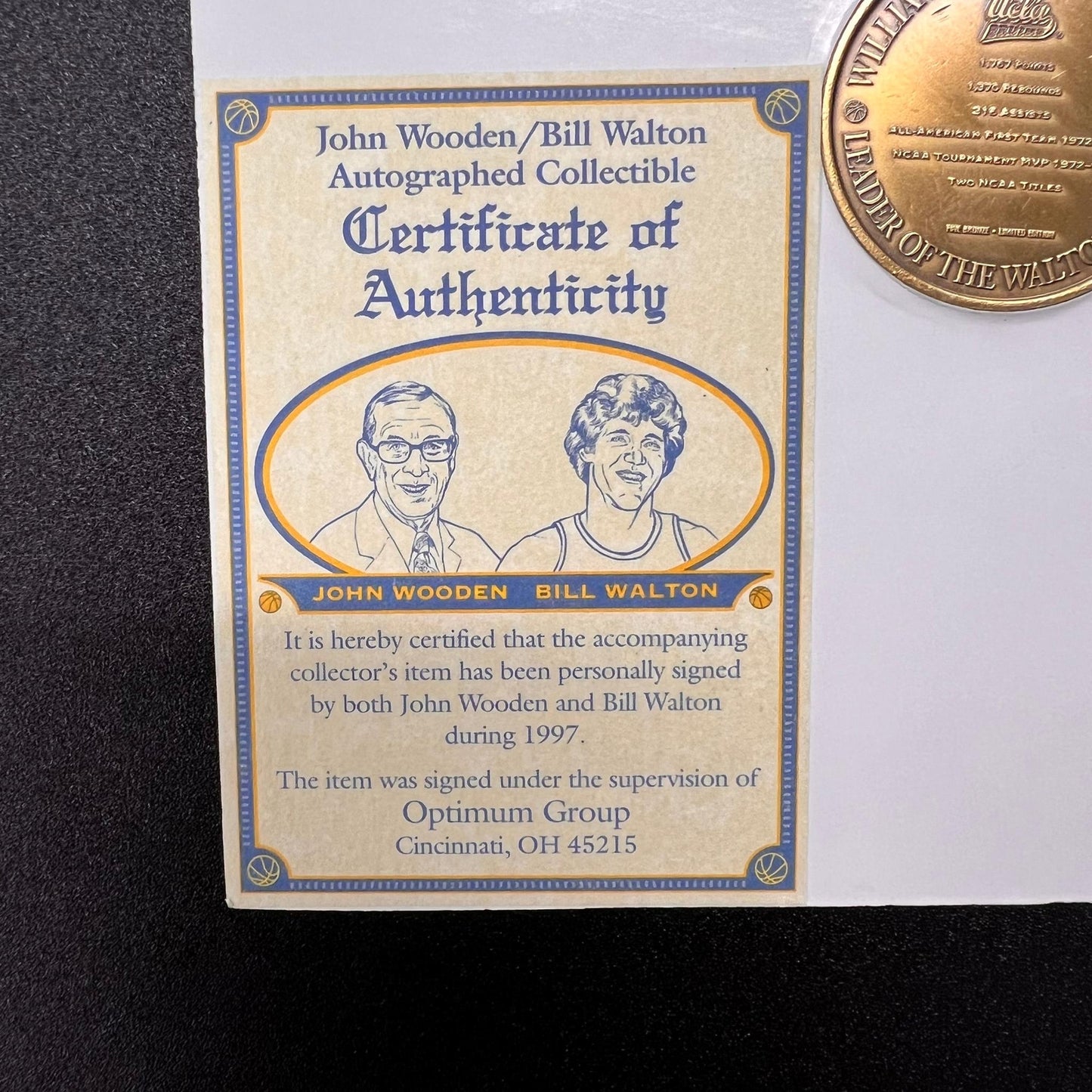 John Wooden & Bill Walton Signed 12x16 Collector's Piece PSA/DNA Auto UCLA