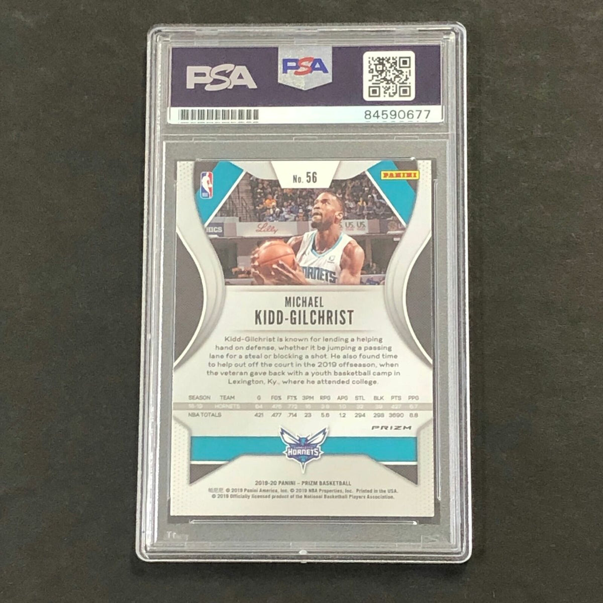 2019-20 Panini Prizm #56 Michael Kidd-Gilchrist Signed Card AUTO PSA Slabbed Hor