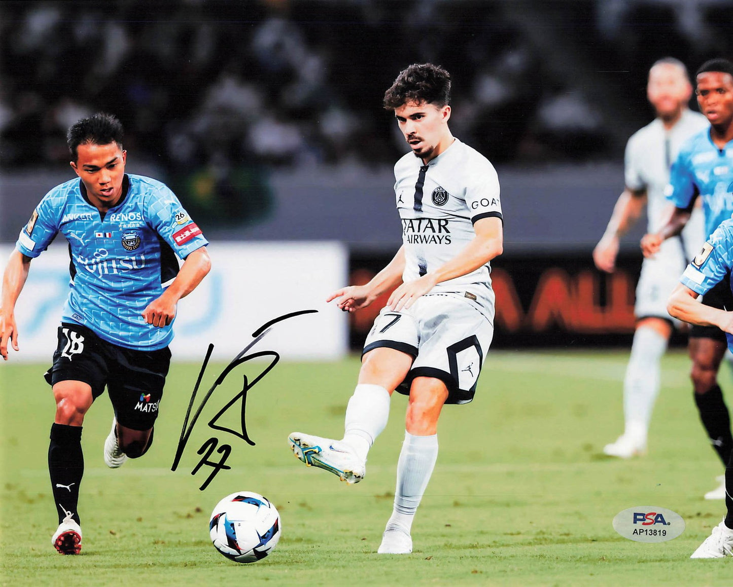 Vitinha Signed 8x10 Photo PSA Soccer PSG