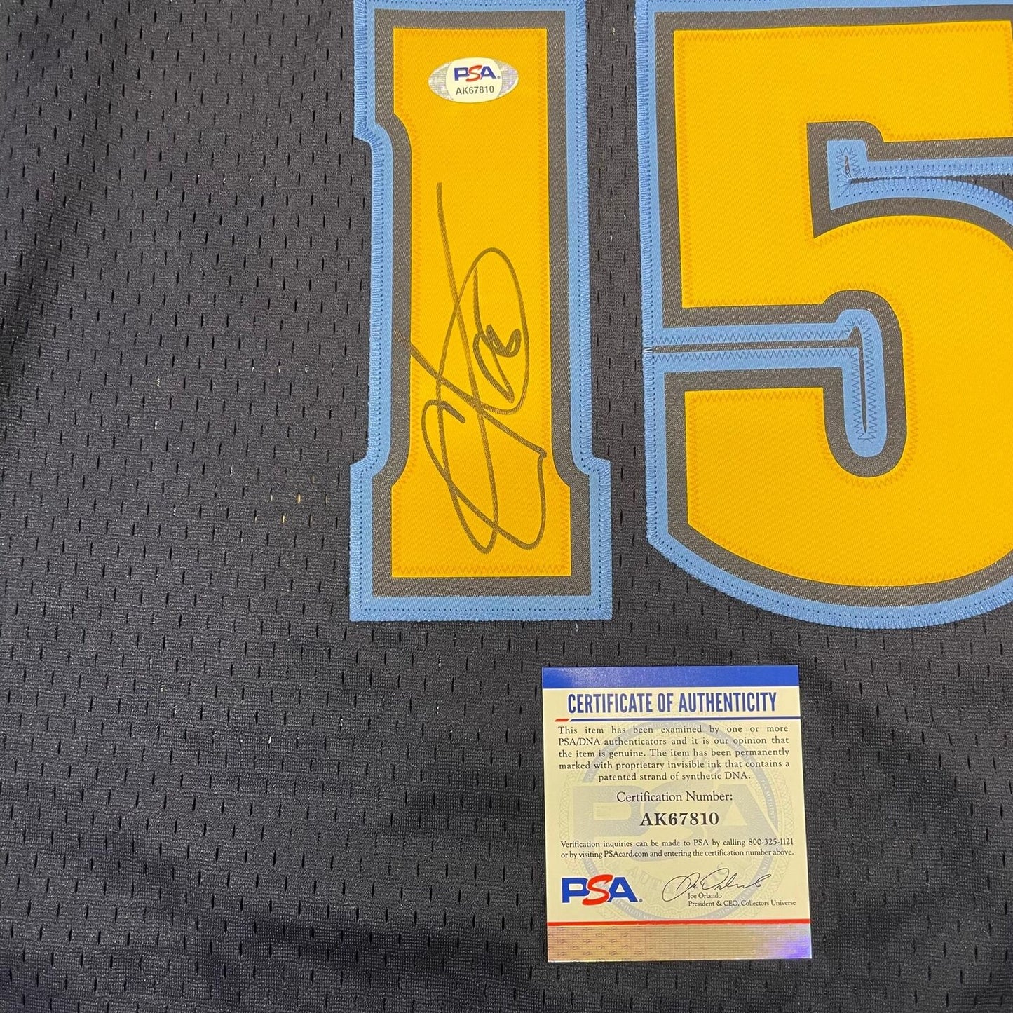 Carmelo Anthony signed jersey PSA/DNA Denver Nuggets Autographed