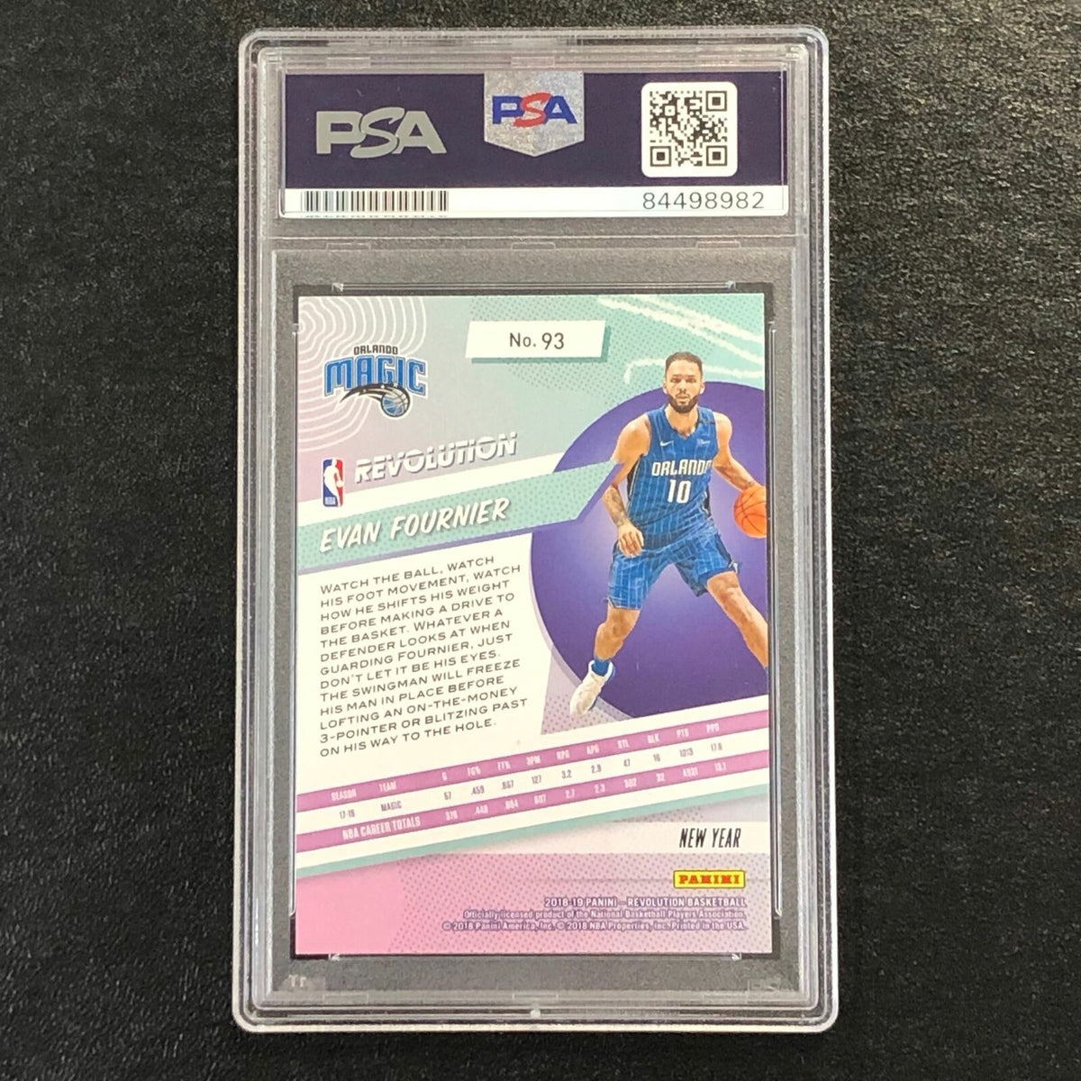 2018-19 Panini Revolution #93 Evan Fournier Signed Card AUTO PSA Slabbed Magic