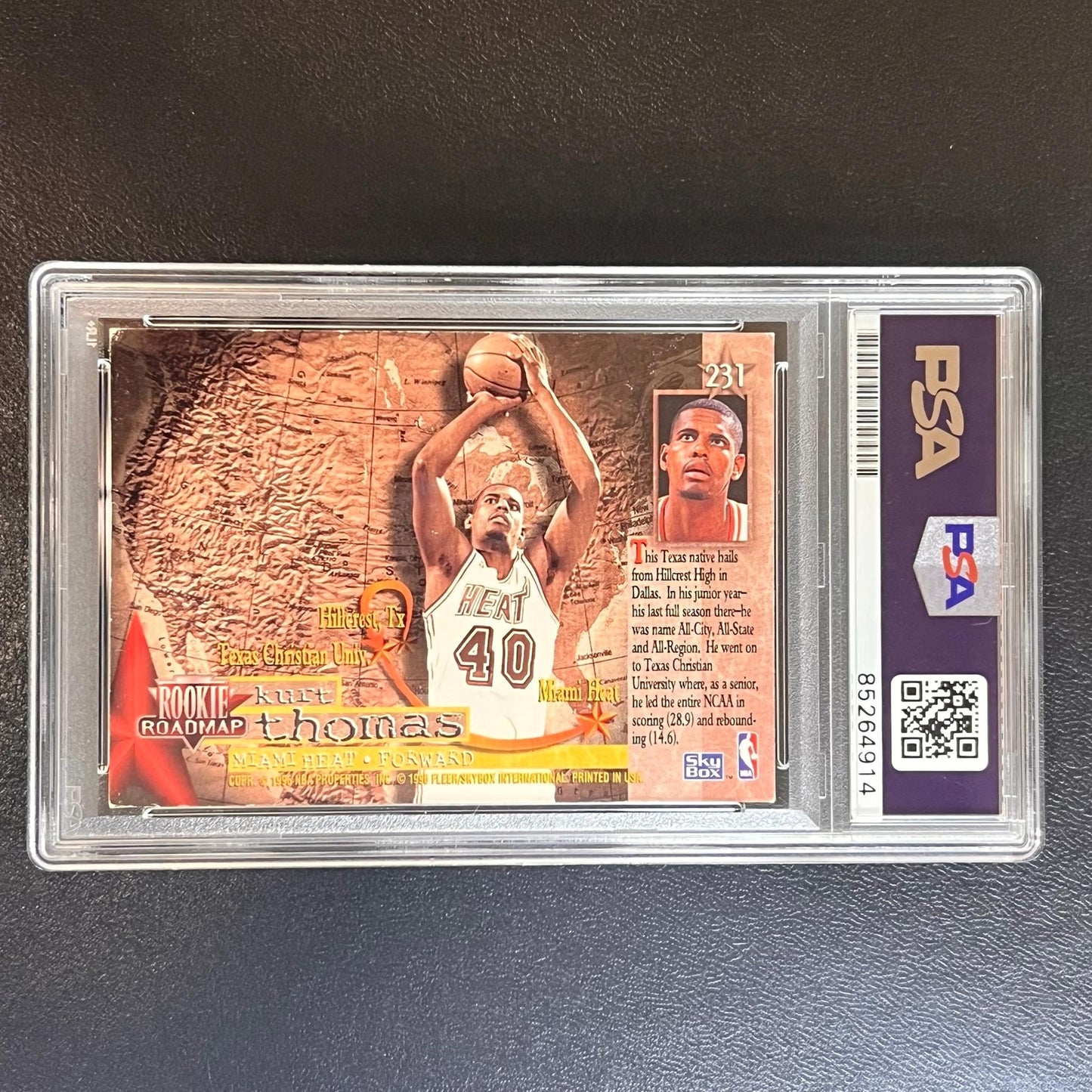 1996-97 Fleer Skybox Rookie Roadmap RC #231 Kurt Thomas Signed Rookie Card AUTO