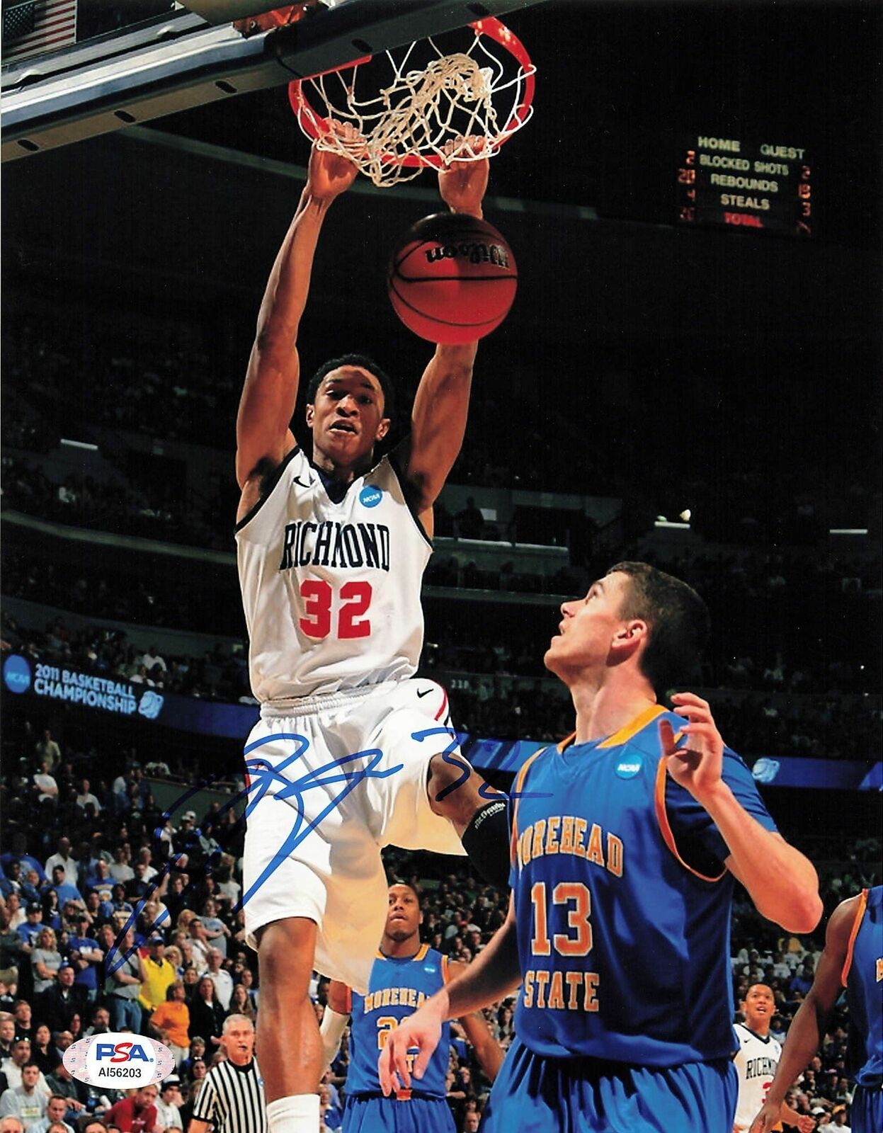 Jajuan Johnson signed 8x10 photo PSA/DNA Richmond Autographed