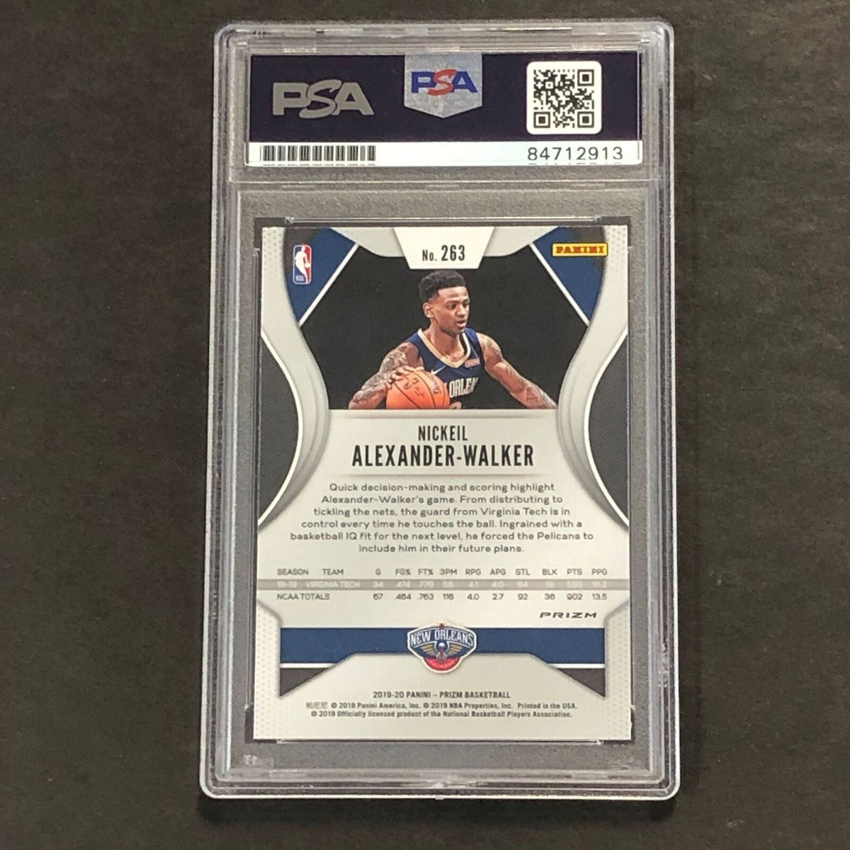 2019-20 Panini Prizm #263 Nickeil Alexander Walker Signed Card AUTO PSA Slabbed