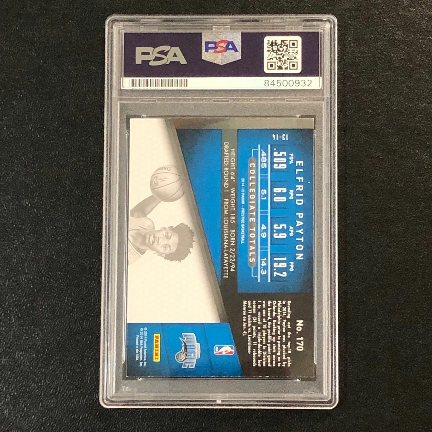 2014-15 Panini Prestige #170 Elfrid Payton Signed Card AUTO 10 PSA/DNA Slabbed R