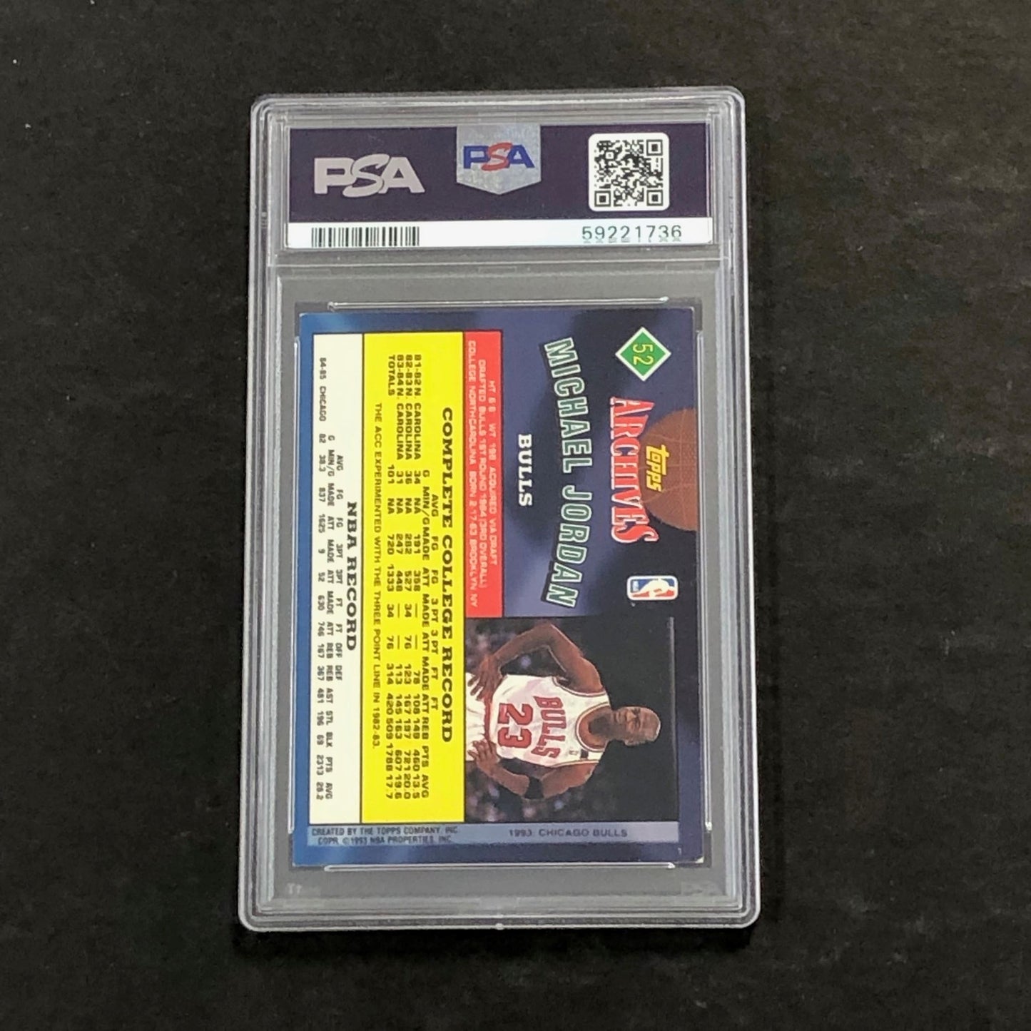 1992 Topps Archives #52 Michael Jordan PSA 6 EX-MT Bulls
