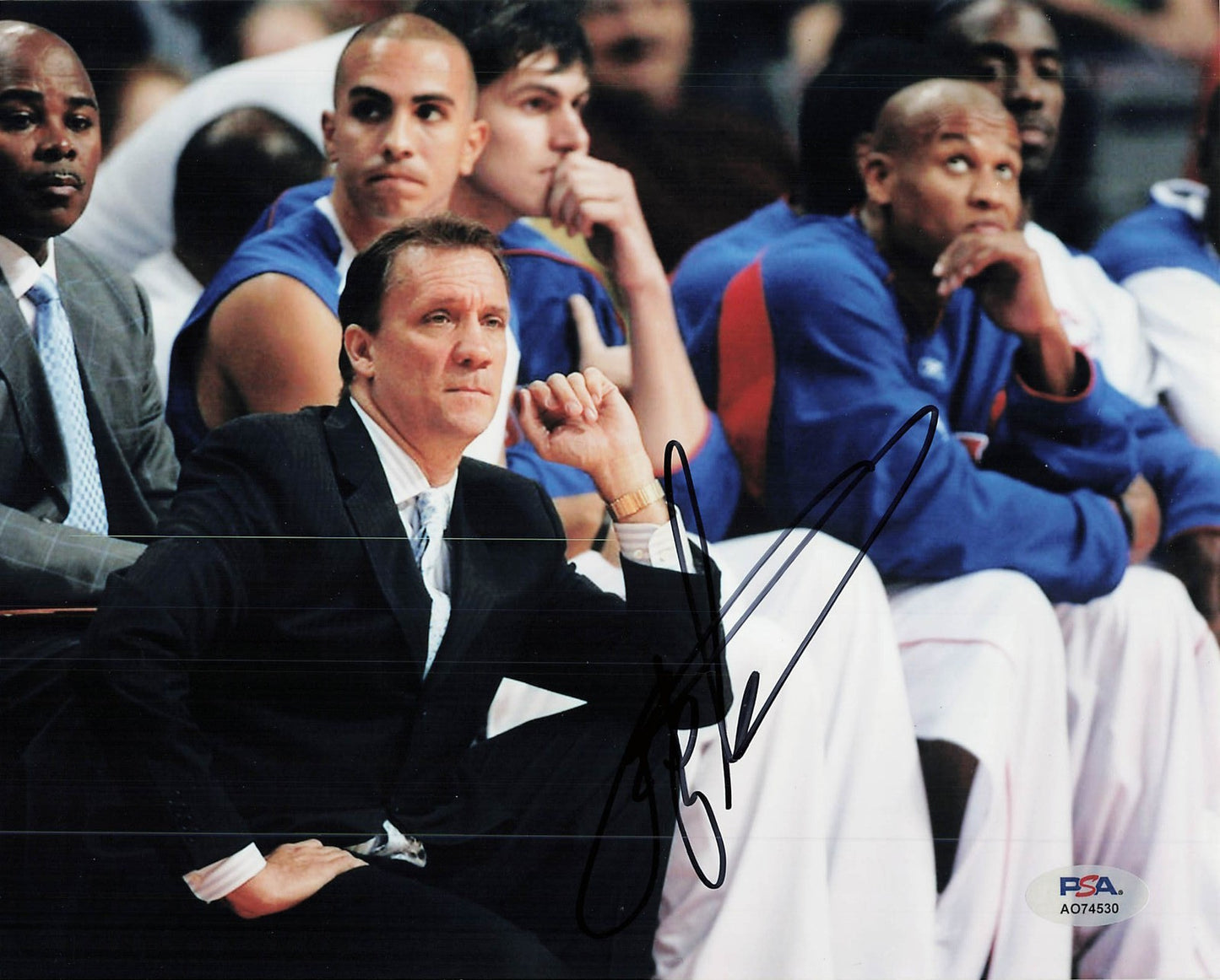 Flip Saunders Signed 8x10 Photo PSA Minnesota Timberwolves